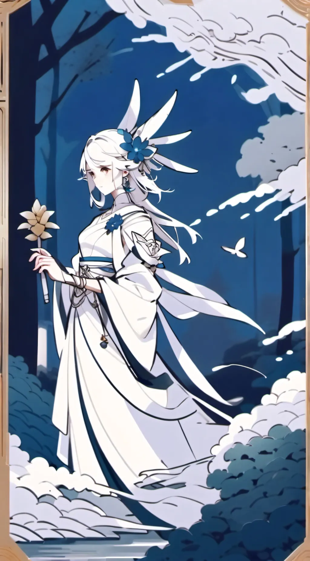 ai character: Aurora background