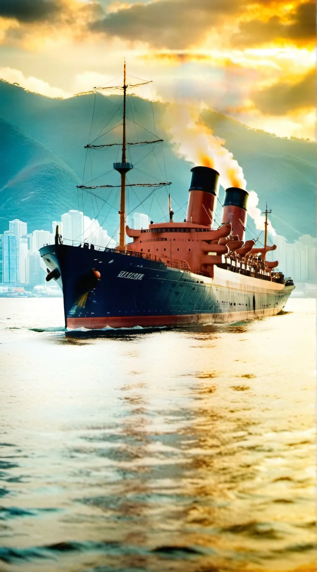 ai character: QE On fire  background