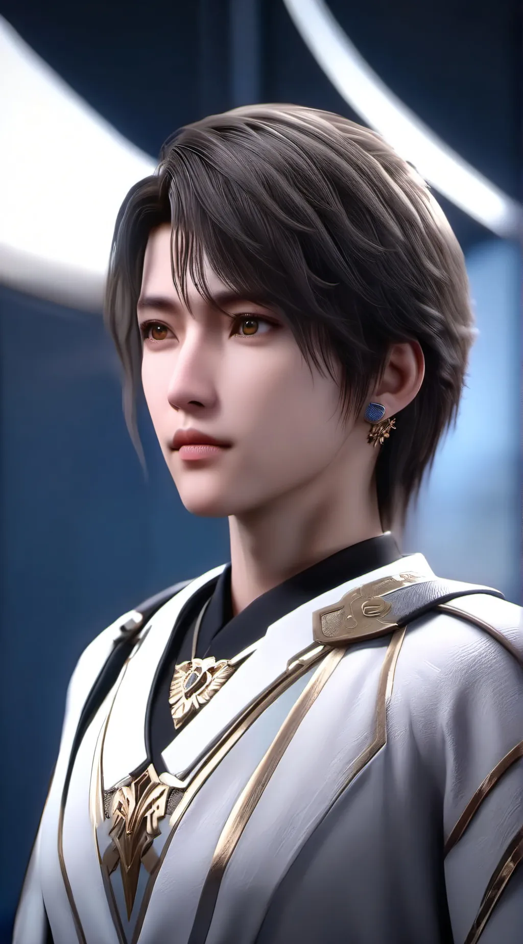 ai character: pilot hot boy background