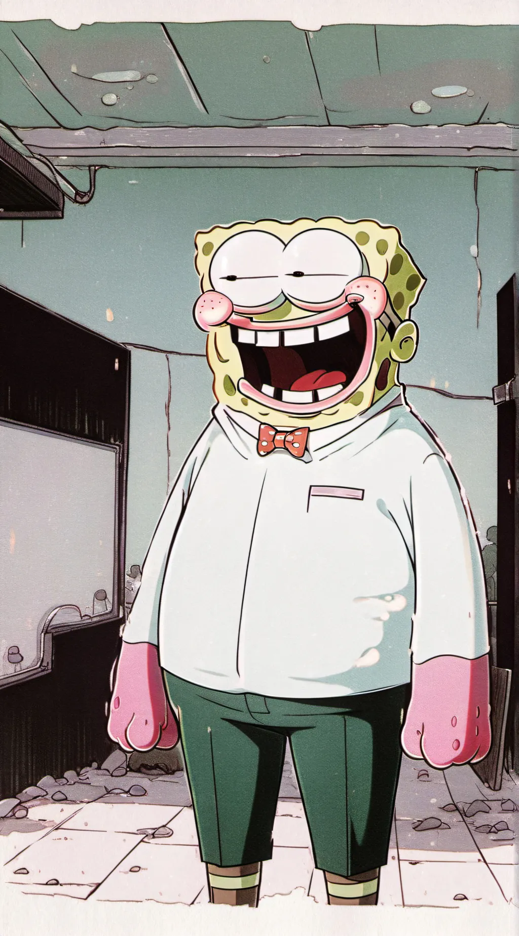 ai character: spongebobinfection background