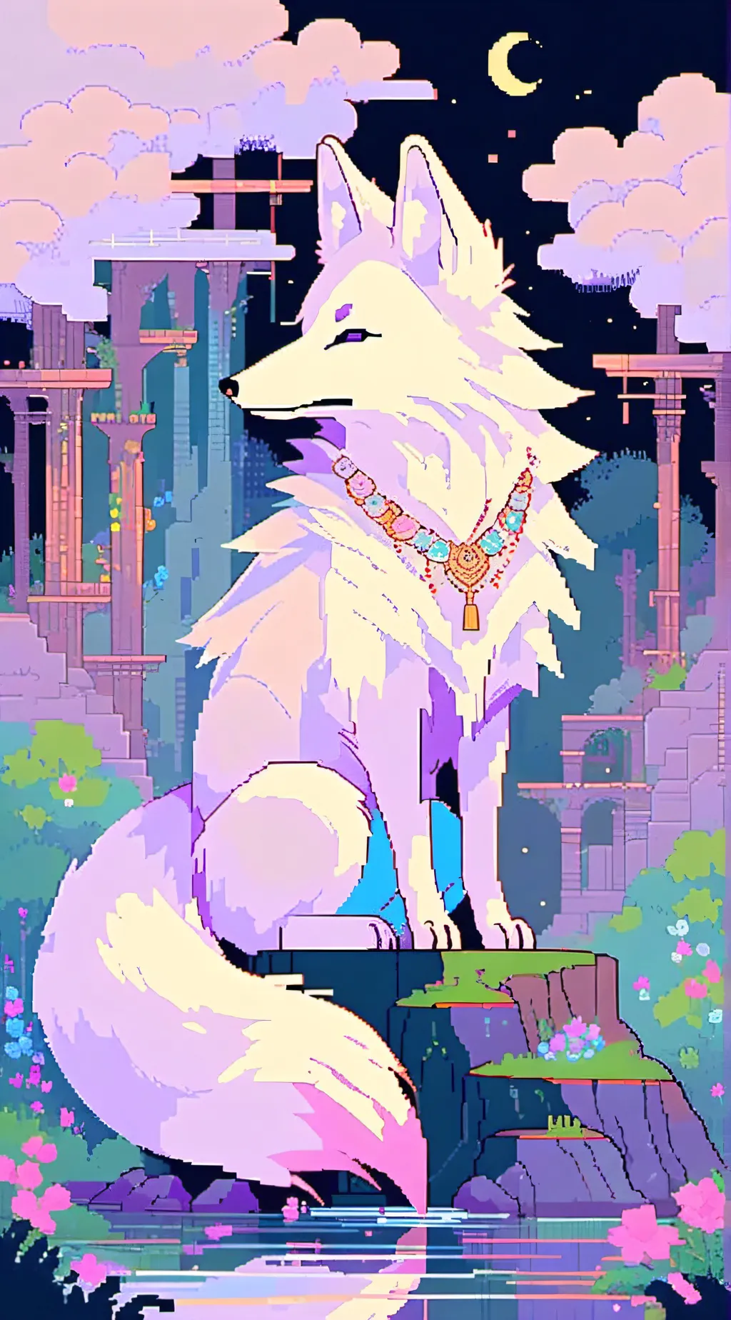 ai character: Fox valley/village background