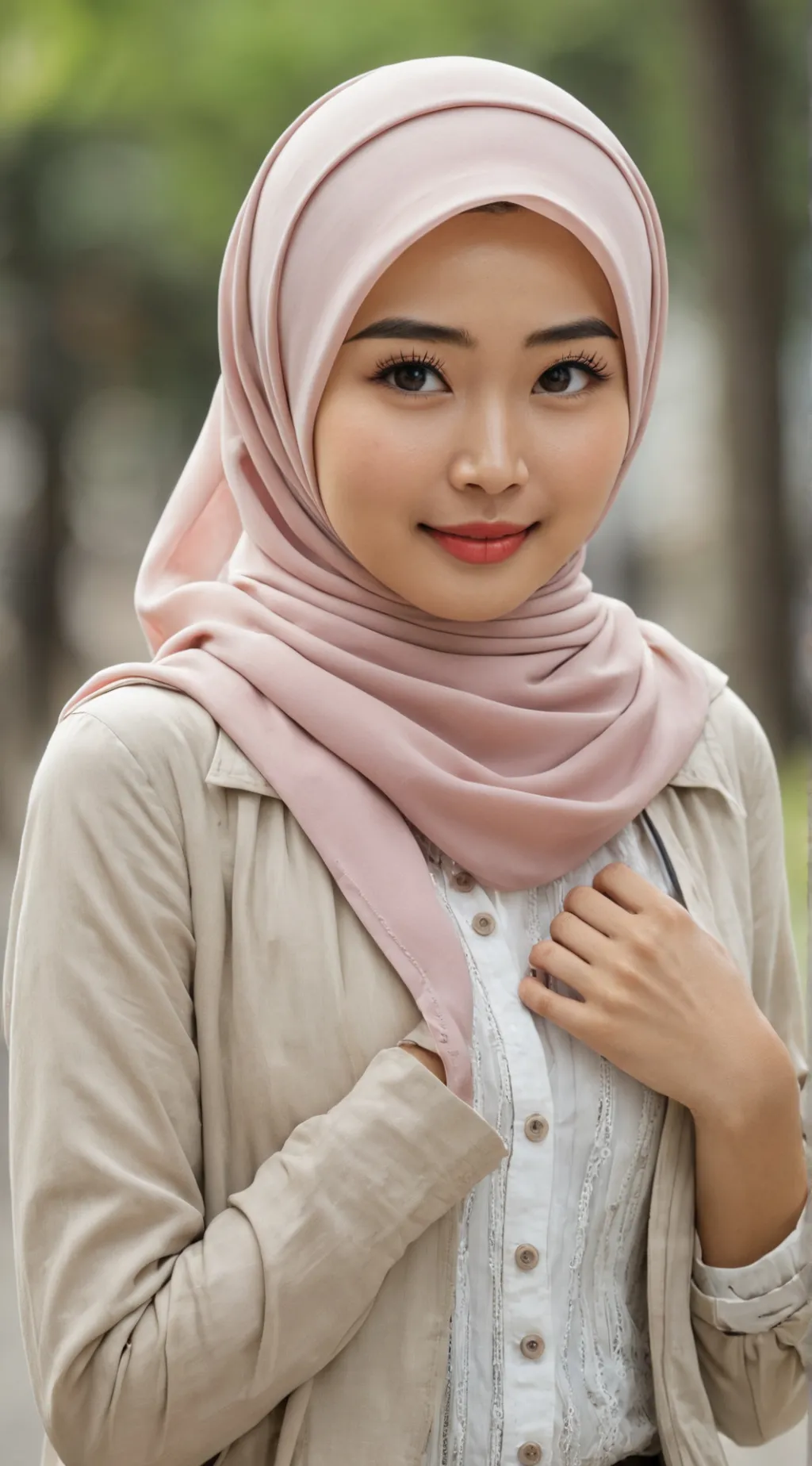 ai character: fatin  background