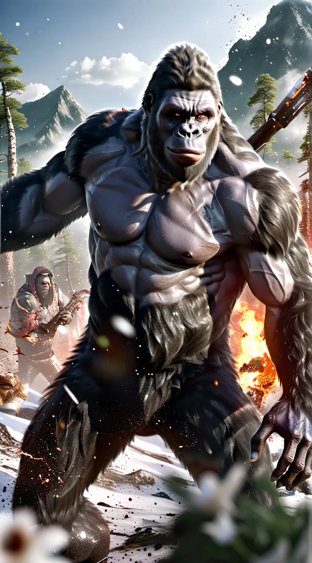 ai character: gorilla tag inf 8 background