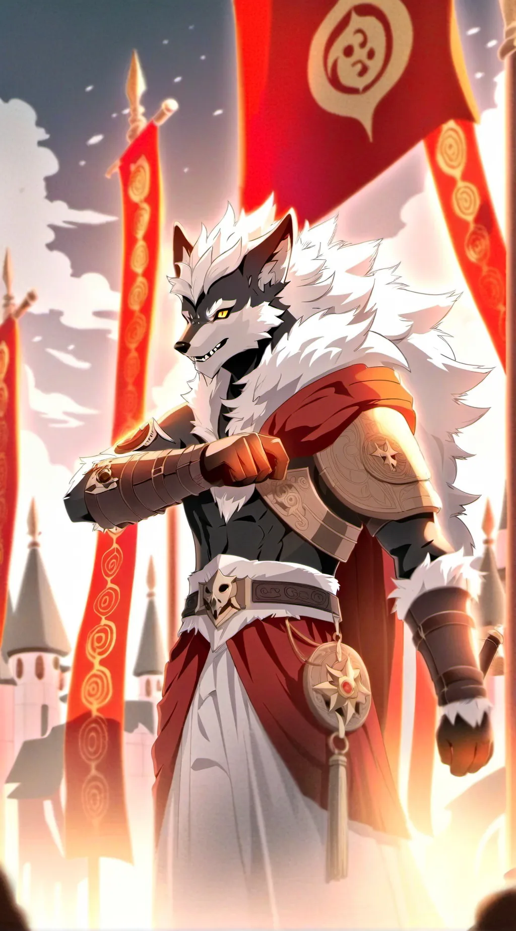 ai character: wolf King background