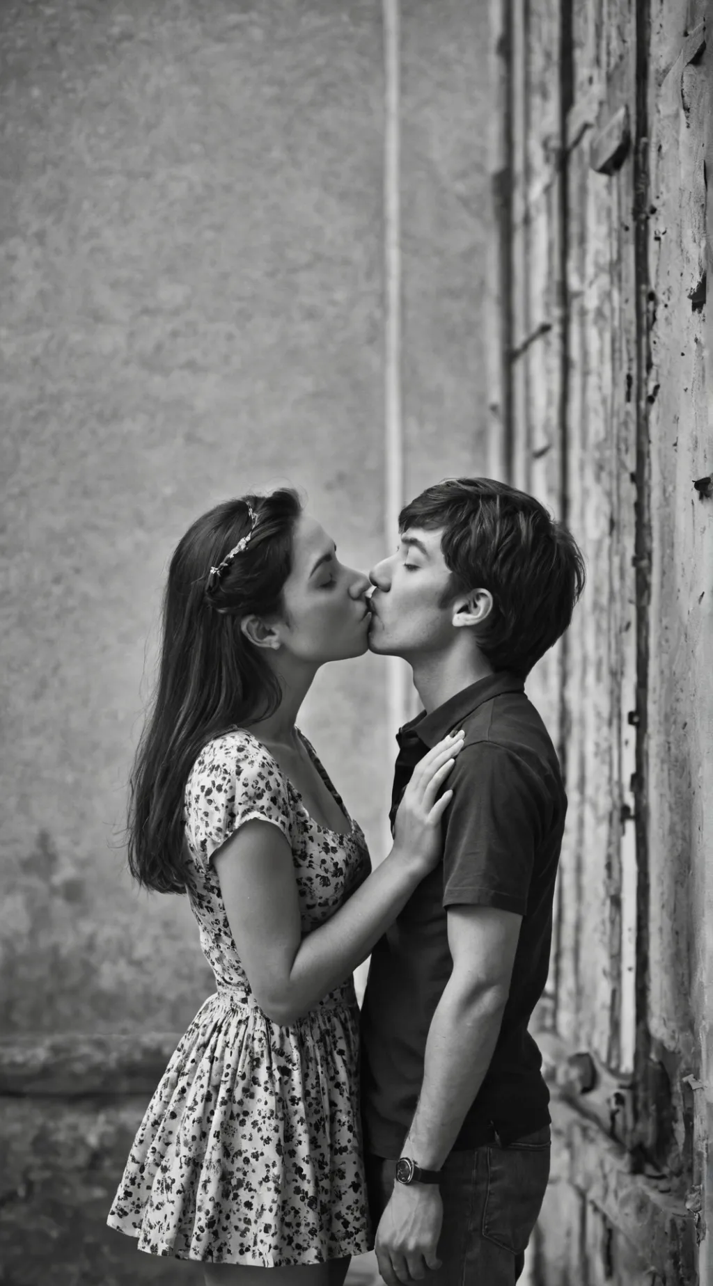 ai character: people kissing background