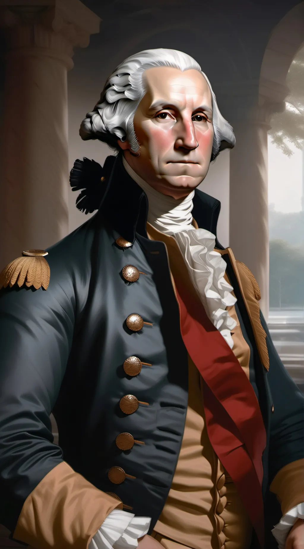 ai character: George Washington  background