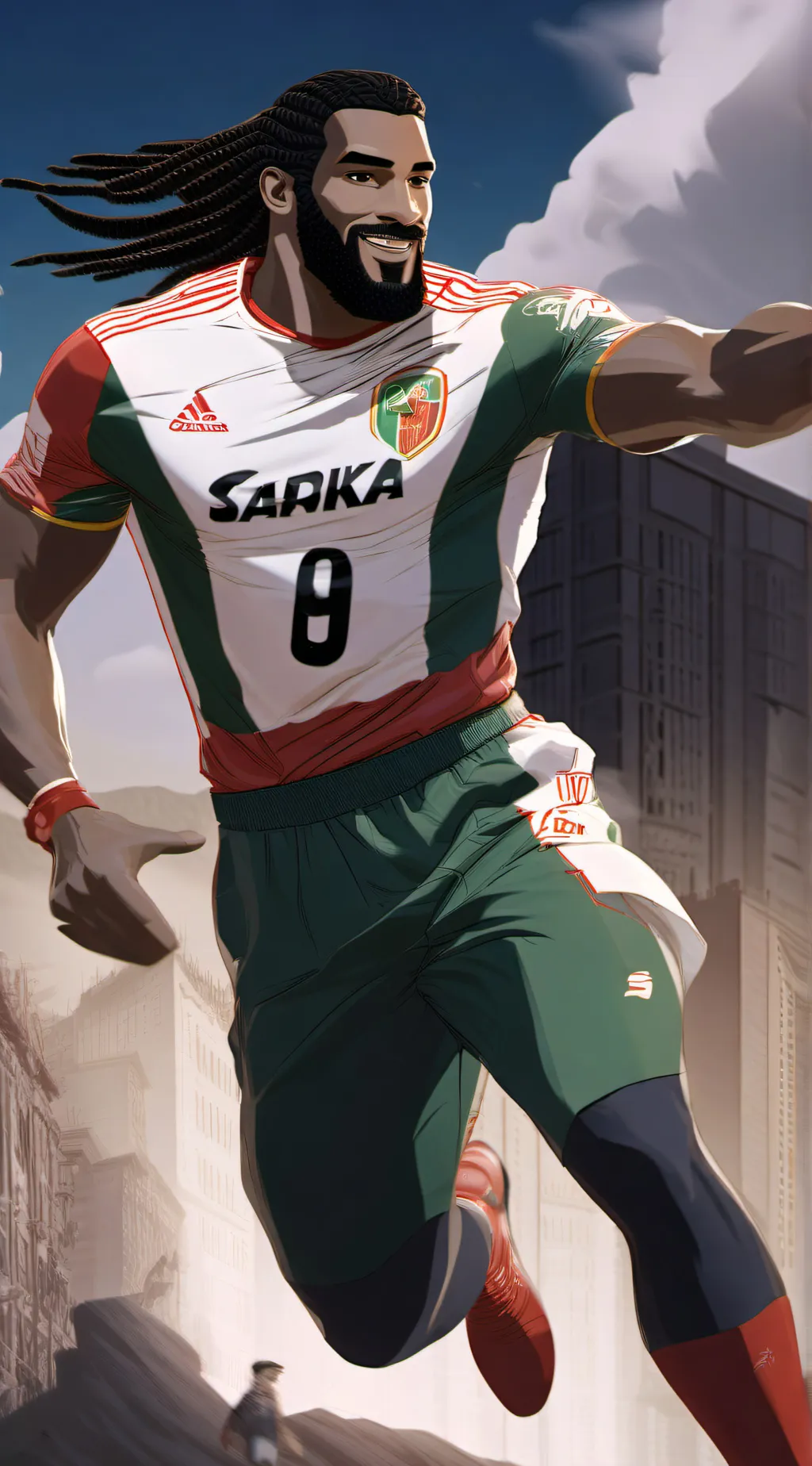 ai character: Dancing Rasta background