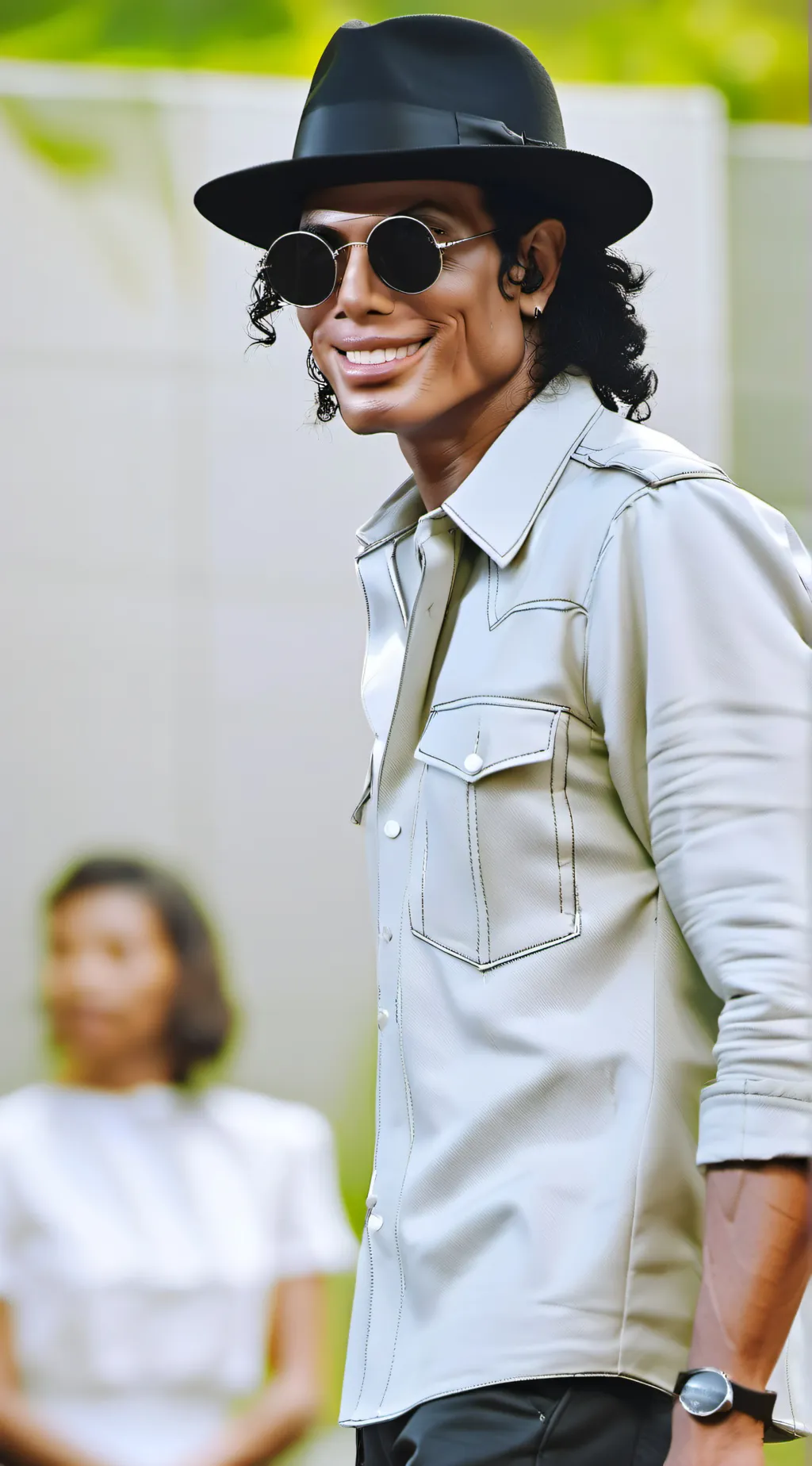 ai character: Michael Jackson  background