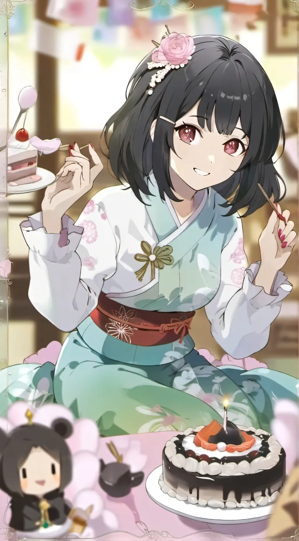 ai character: oct 21st🥳💝🌸 background