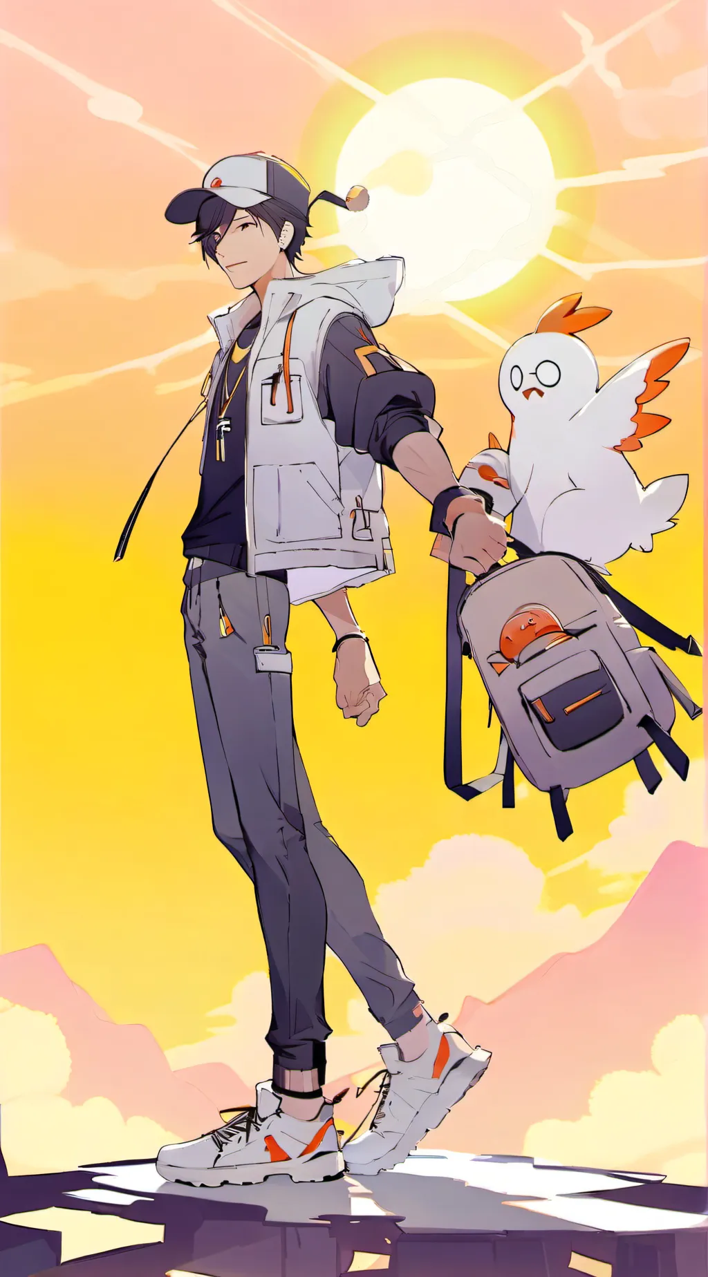 ai character: Entrenador pokemon background