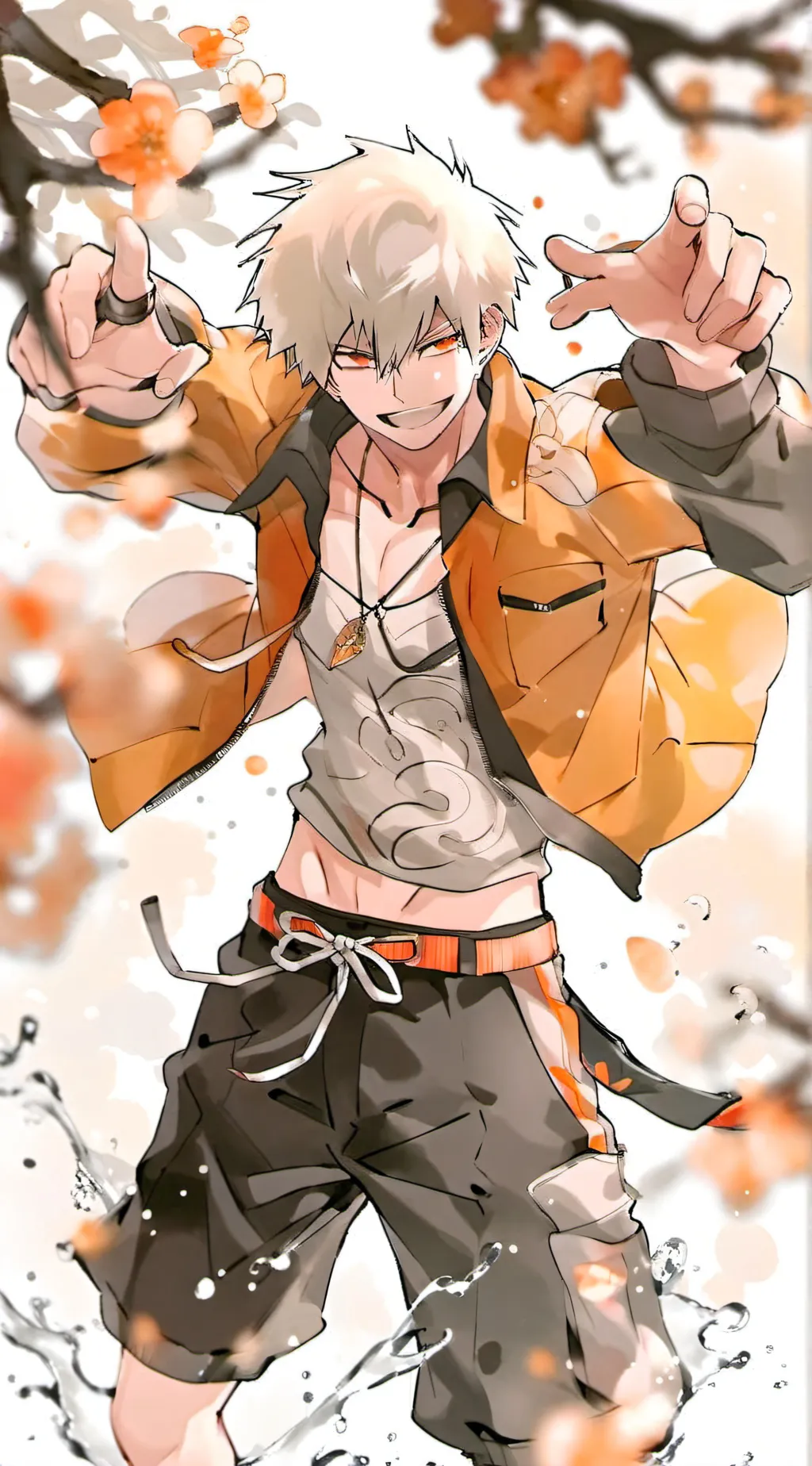 ai character: Bakugo Katsuki background