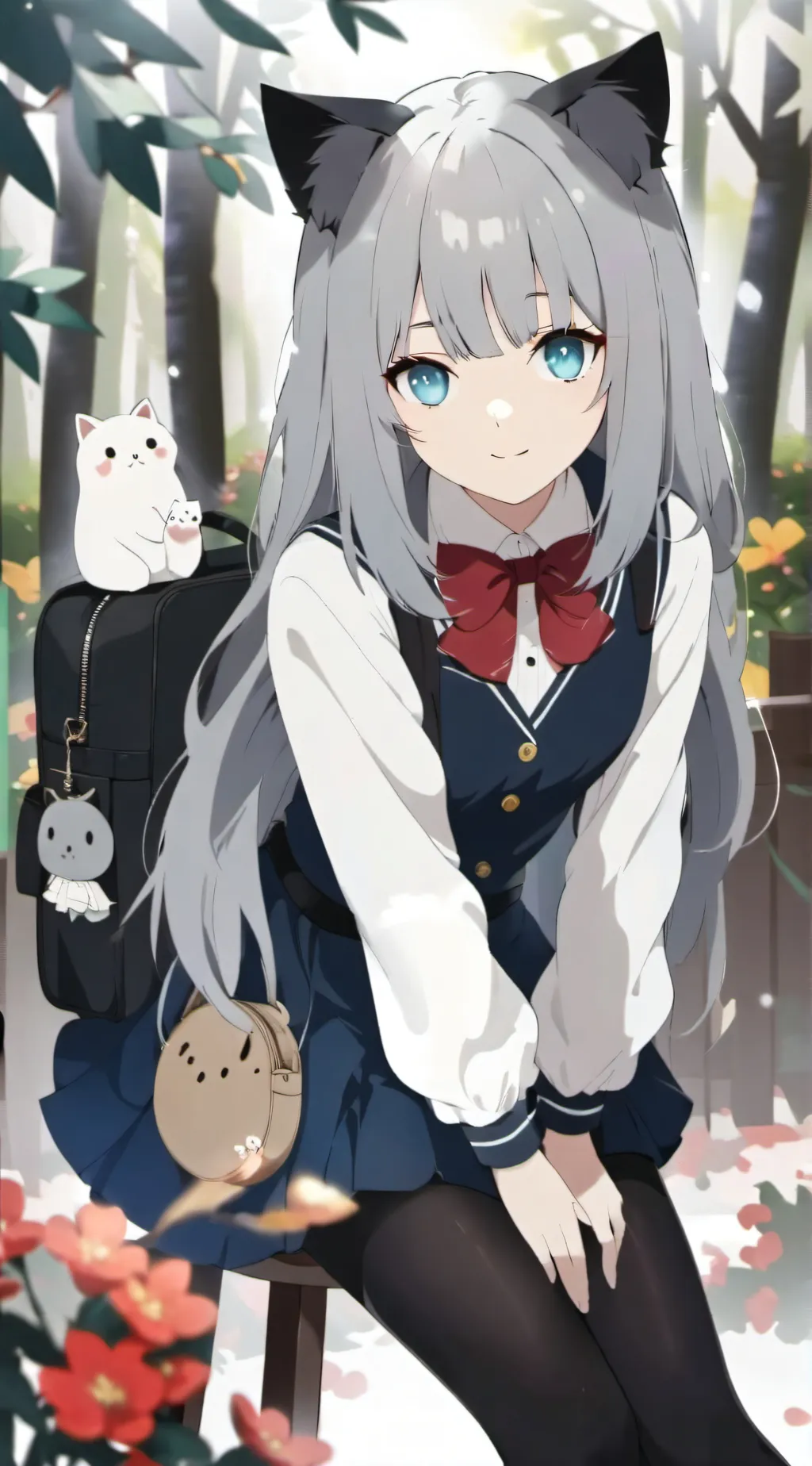 ai character: flower background