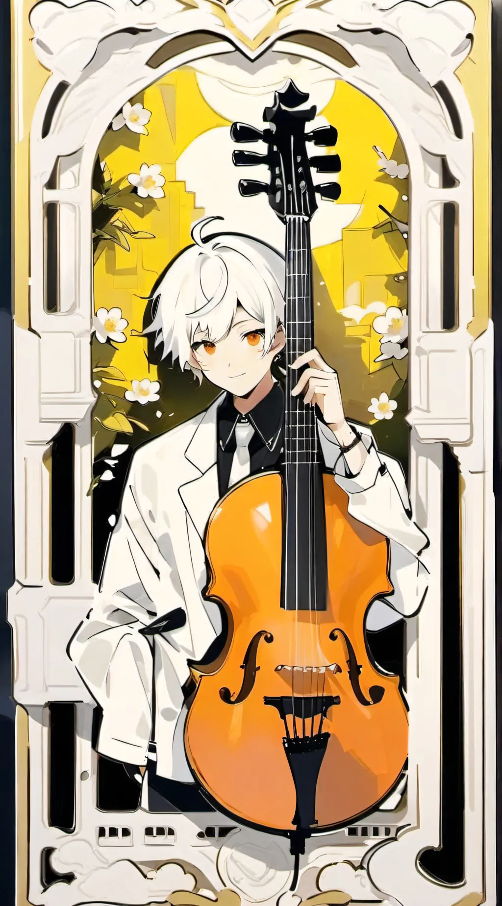 ai character: musician  background