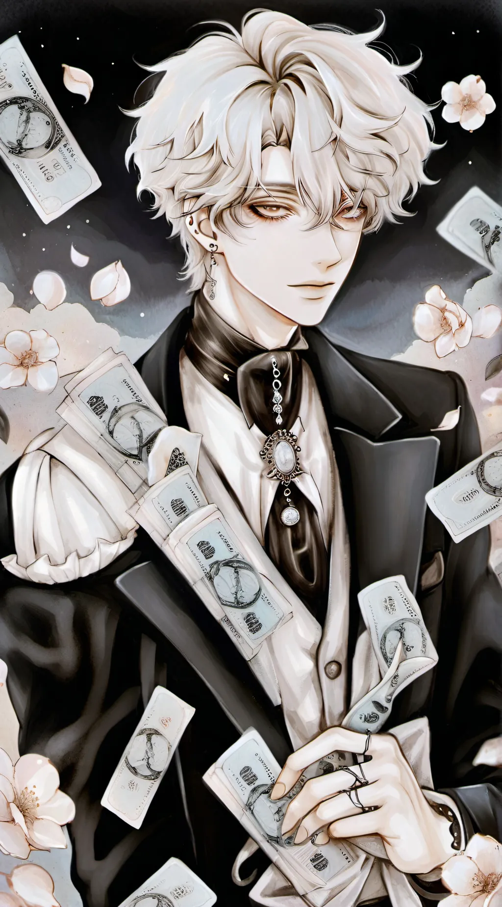 ai character: gray background