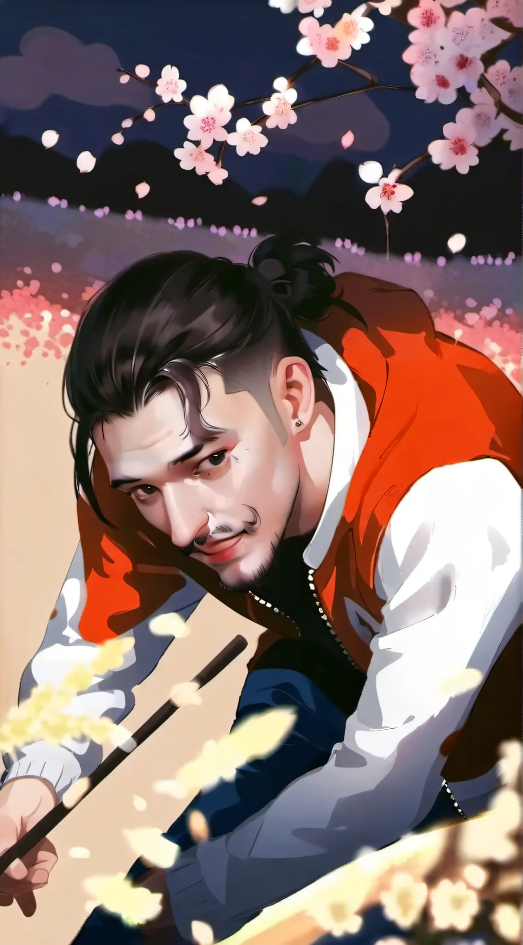 ai character: Augustine Godfrey  background