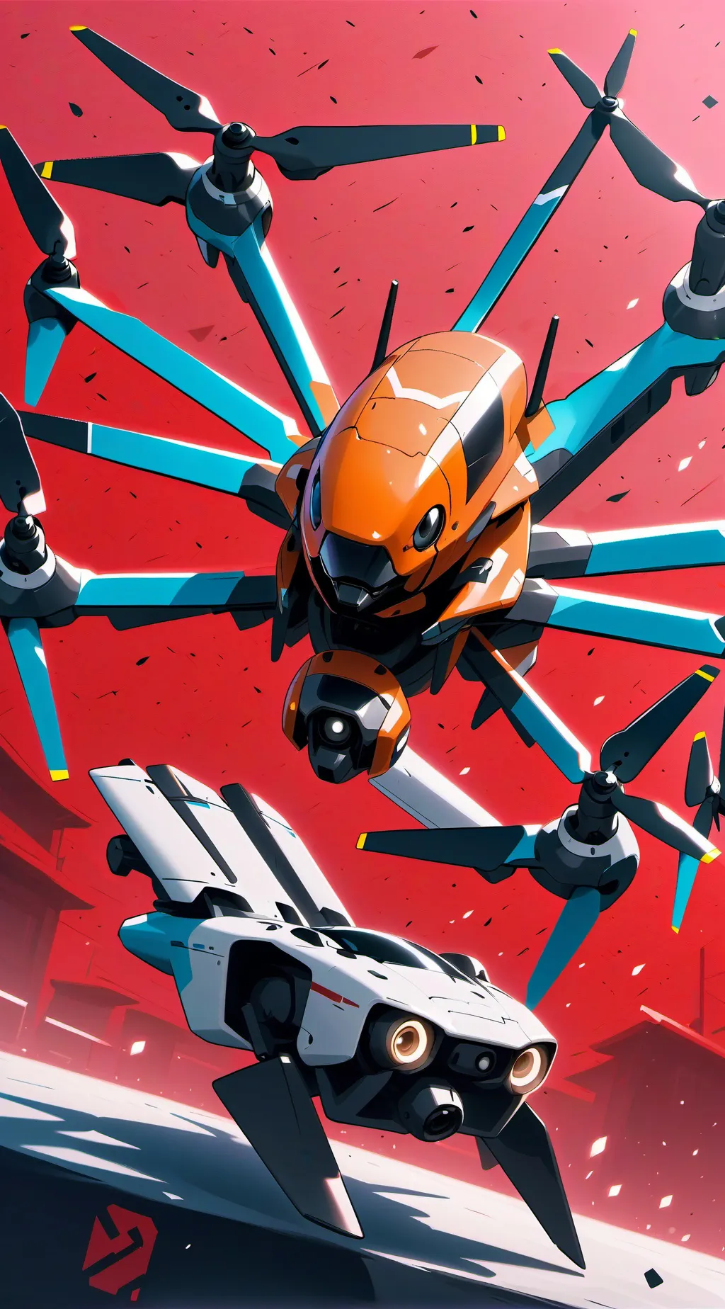 ai character: murder drones  background