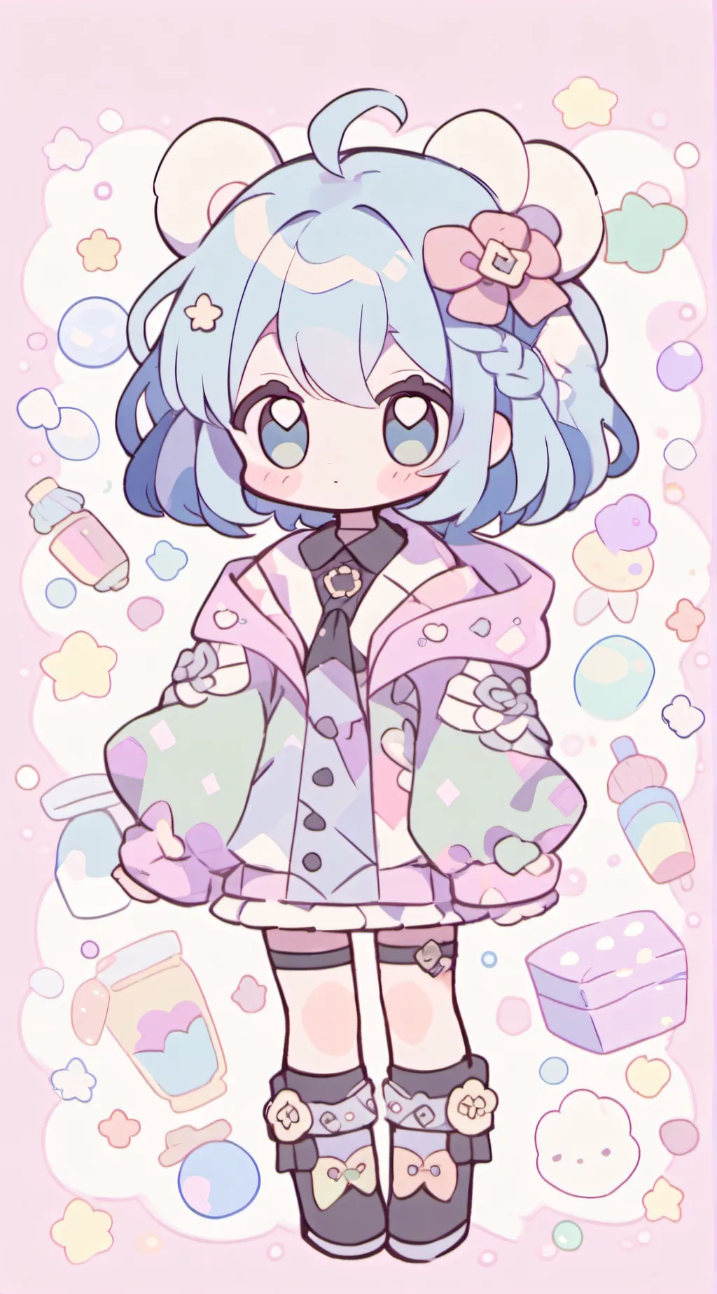 ai character: Bella the wolf  background