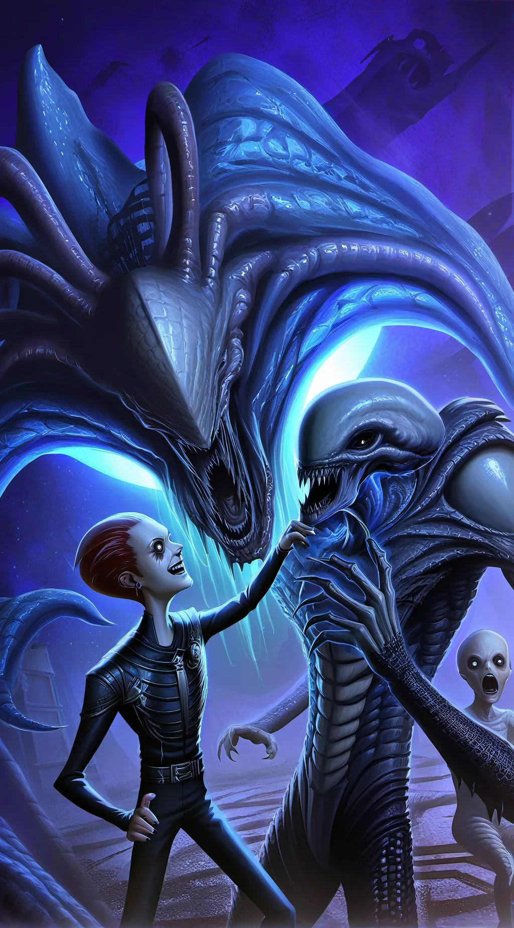 ai character: alien family!  background