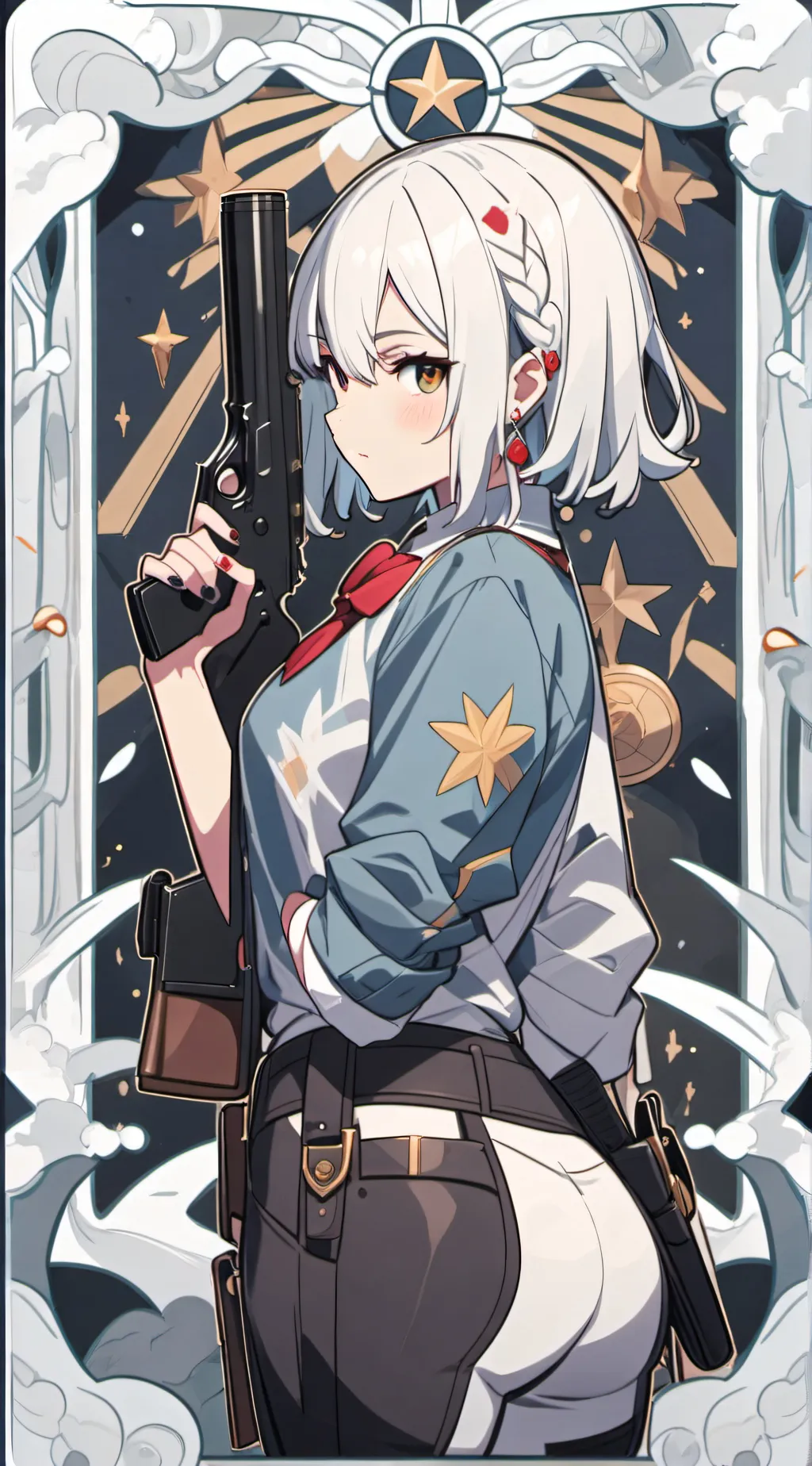 ai character: rose background