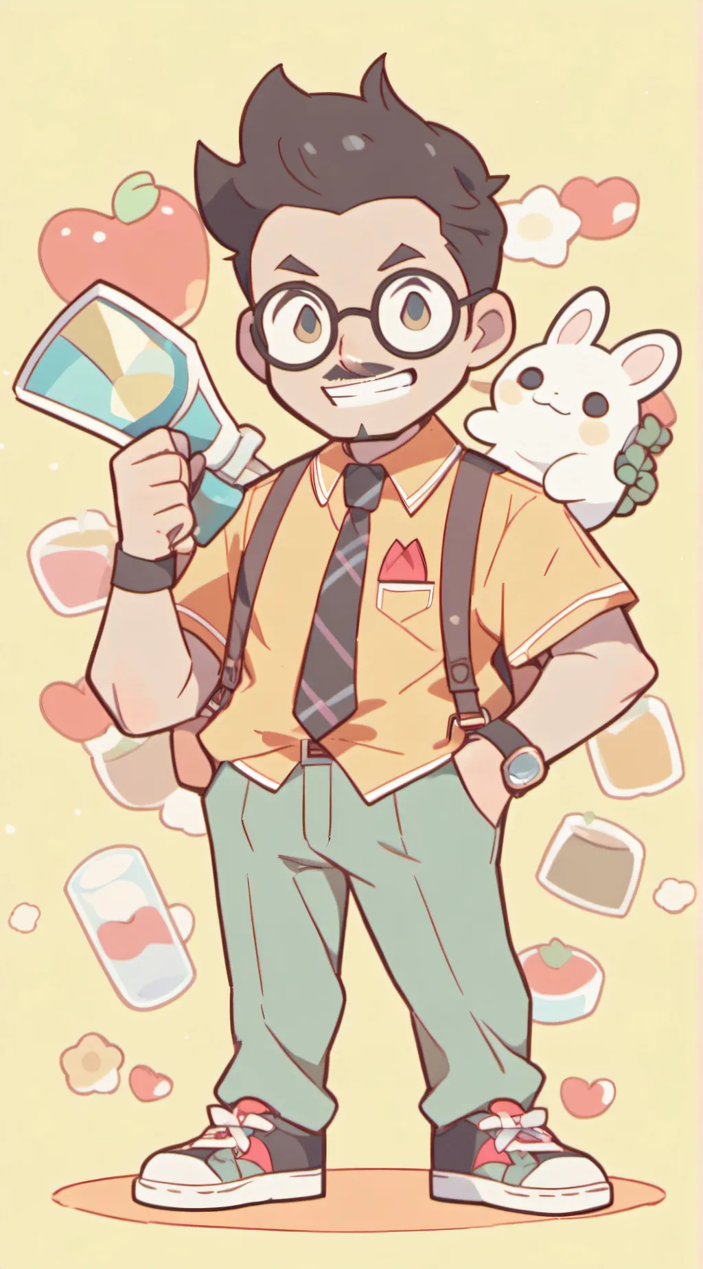 ai character: Hello Neighbor background