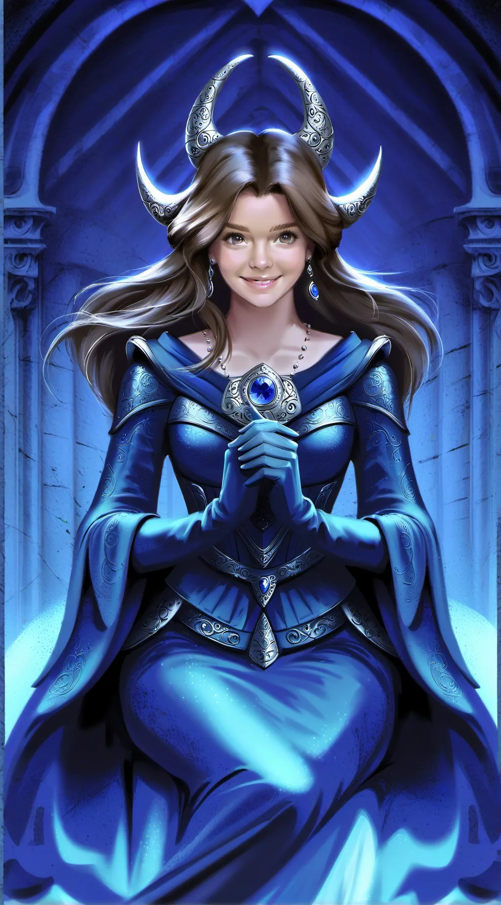 ai character: bella violet background