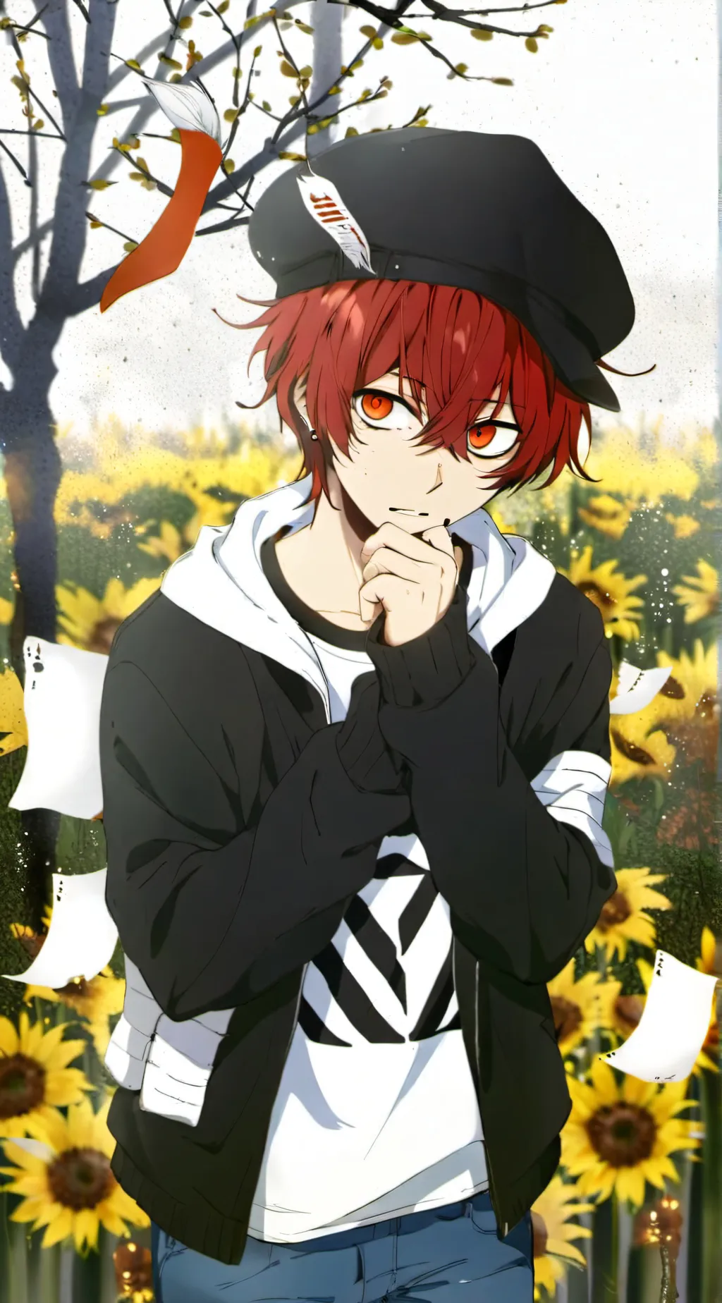 ai character: Leonardo "-"  background