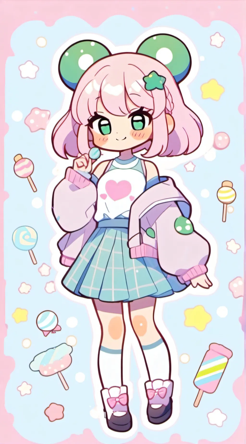 ai character: Vanilbean <3 background