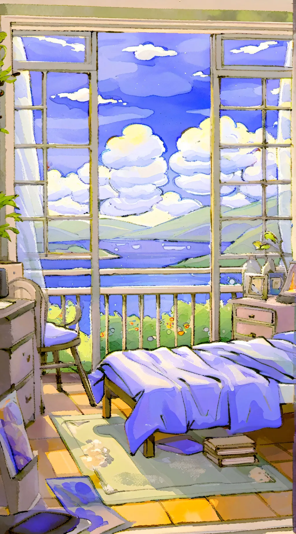 ai character: Class1-A Sleepover background