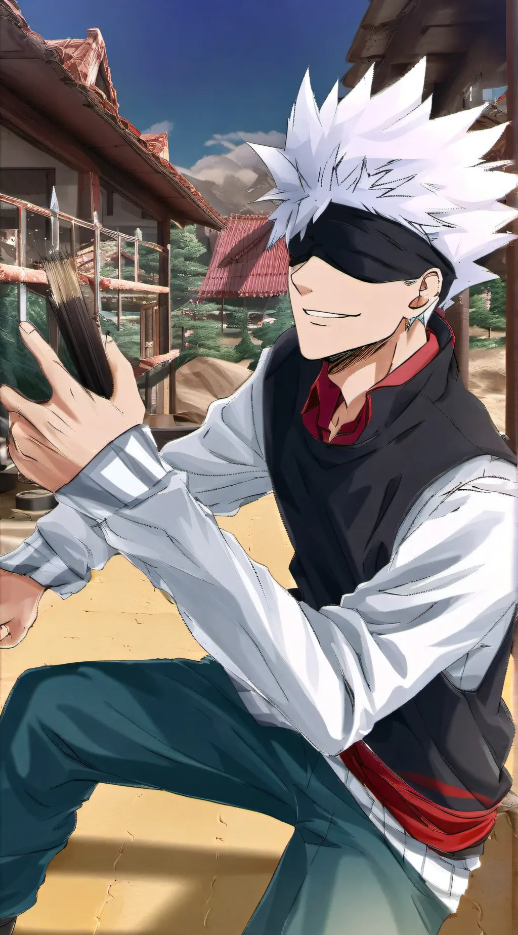 ai character: Dad"Gojo  background