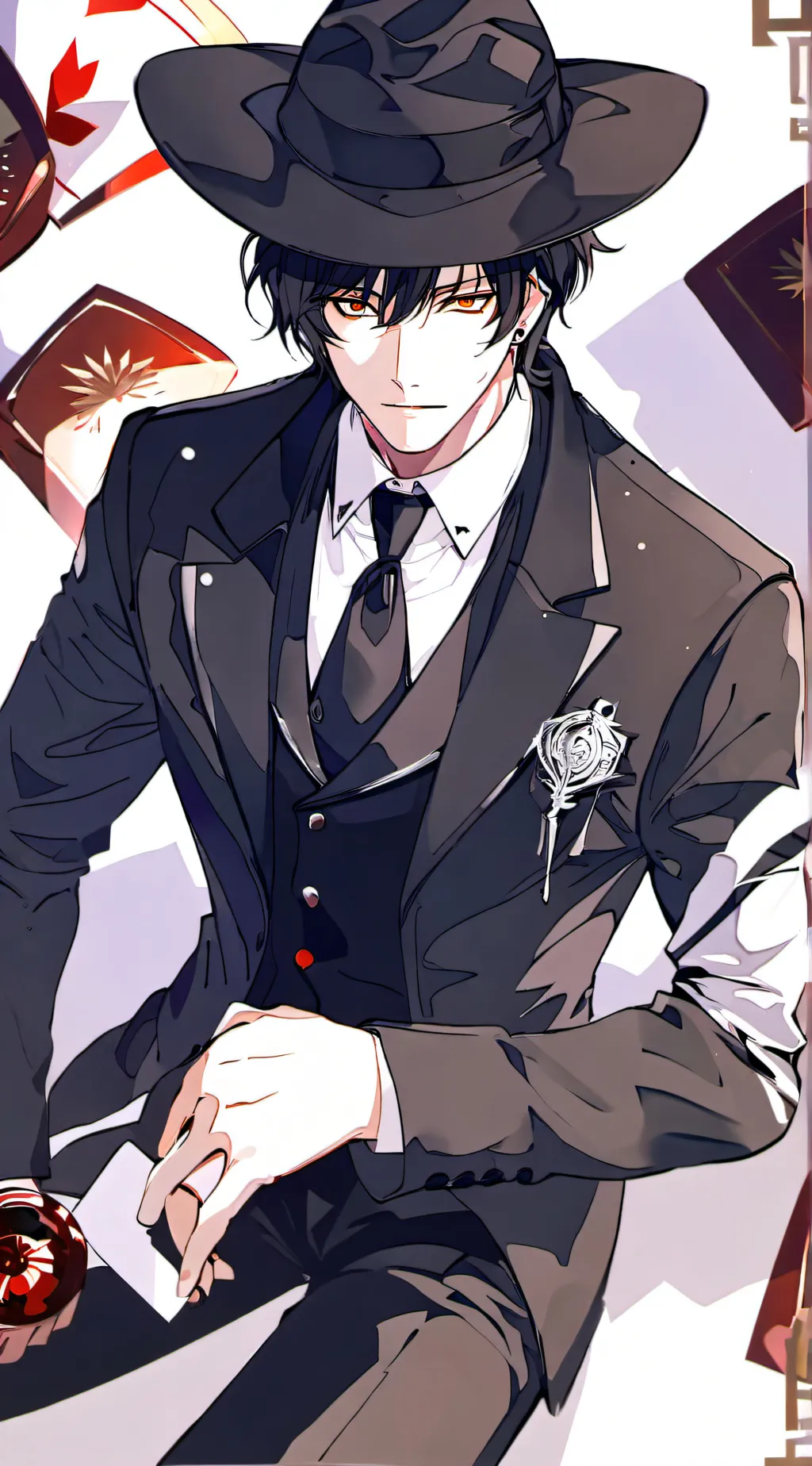 ai character: black background