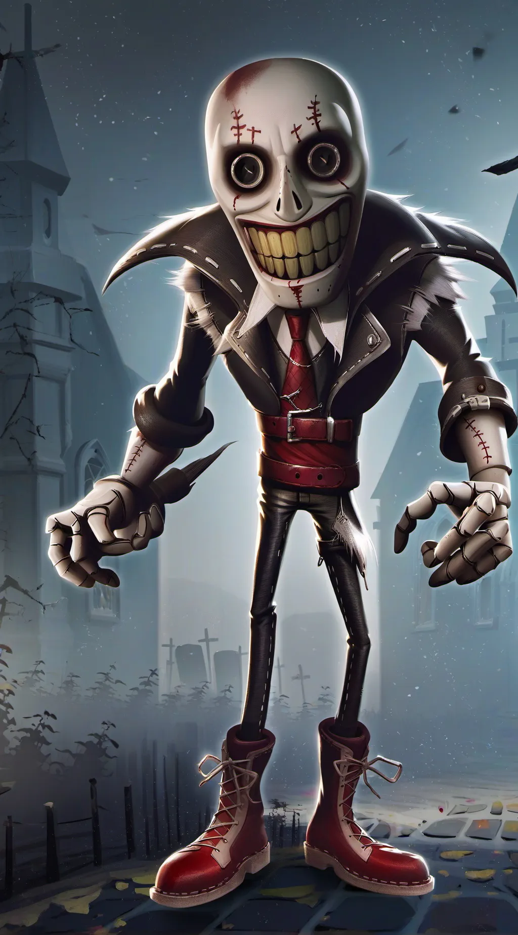 ai character: Big teeth background