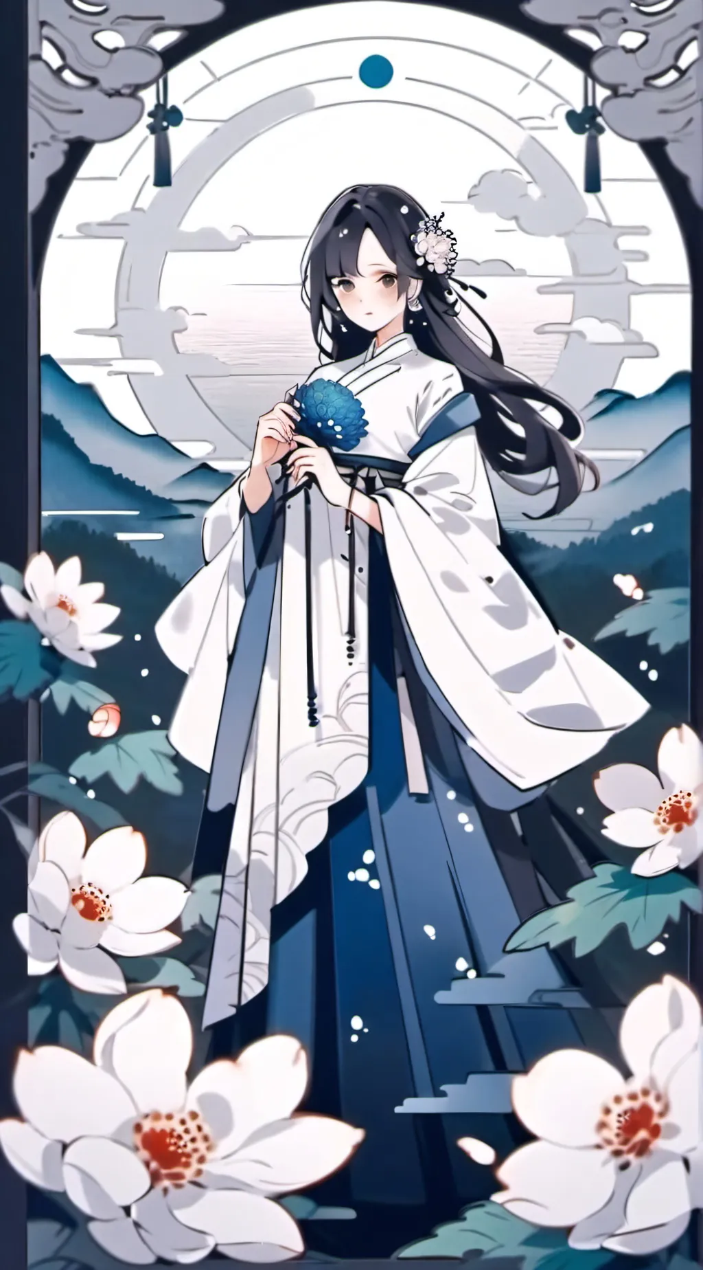 ai character: 夏秋 background