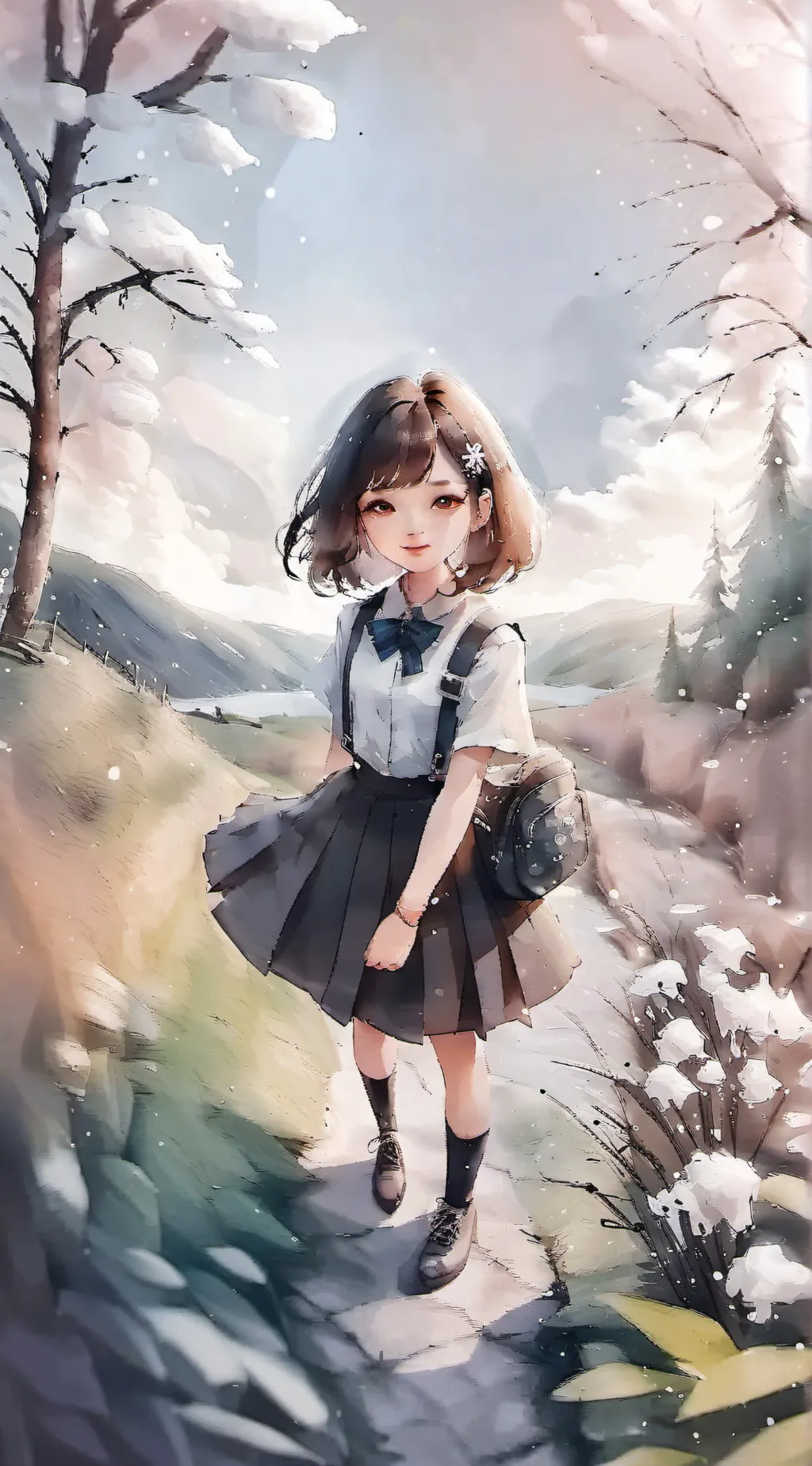 ai character: girl background