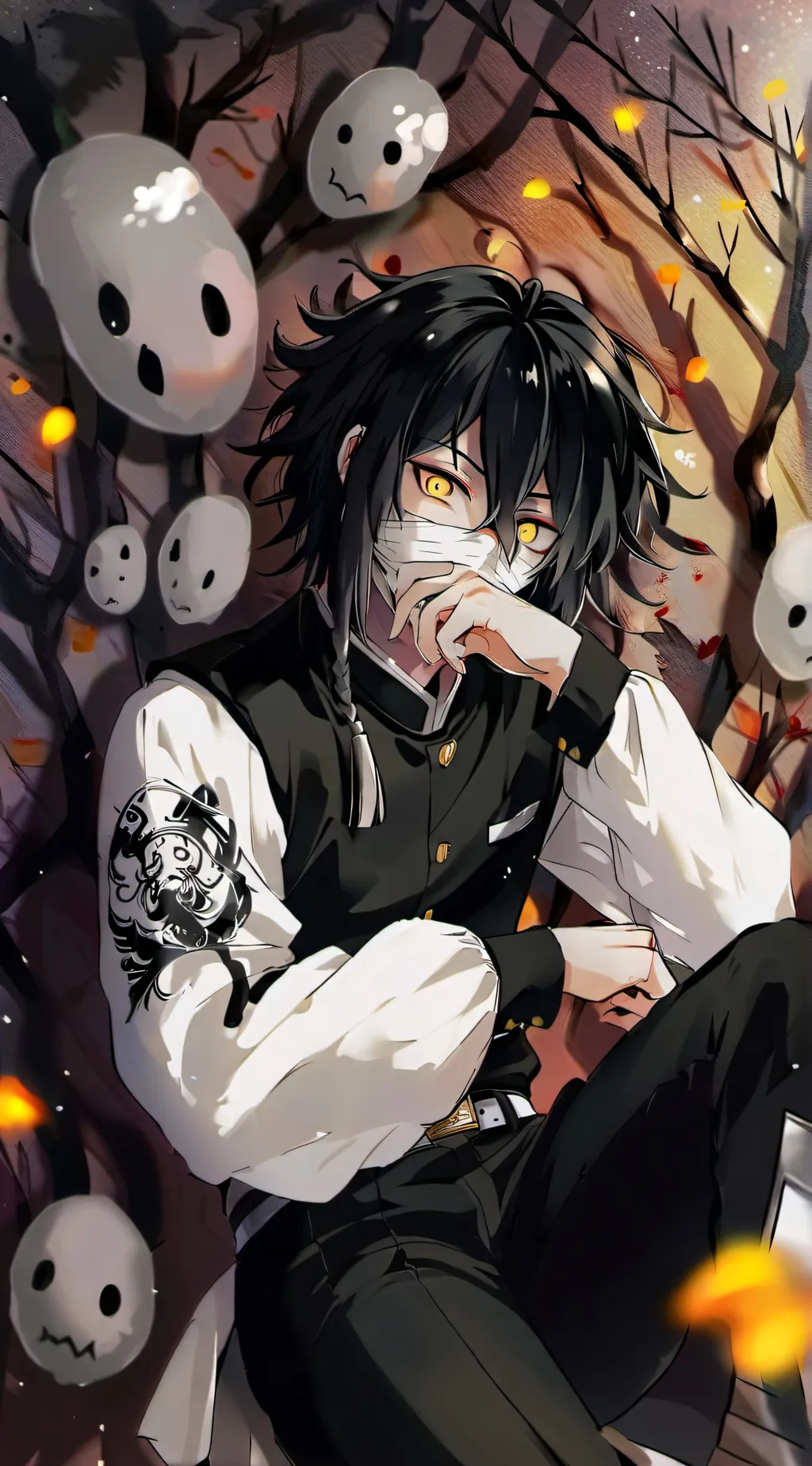 ai character: Obanai iguro background