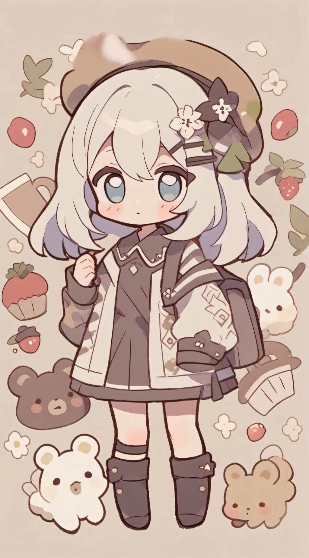 ai character: sweet girl background