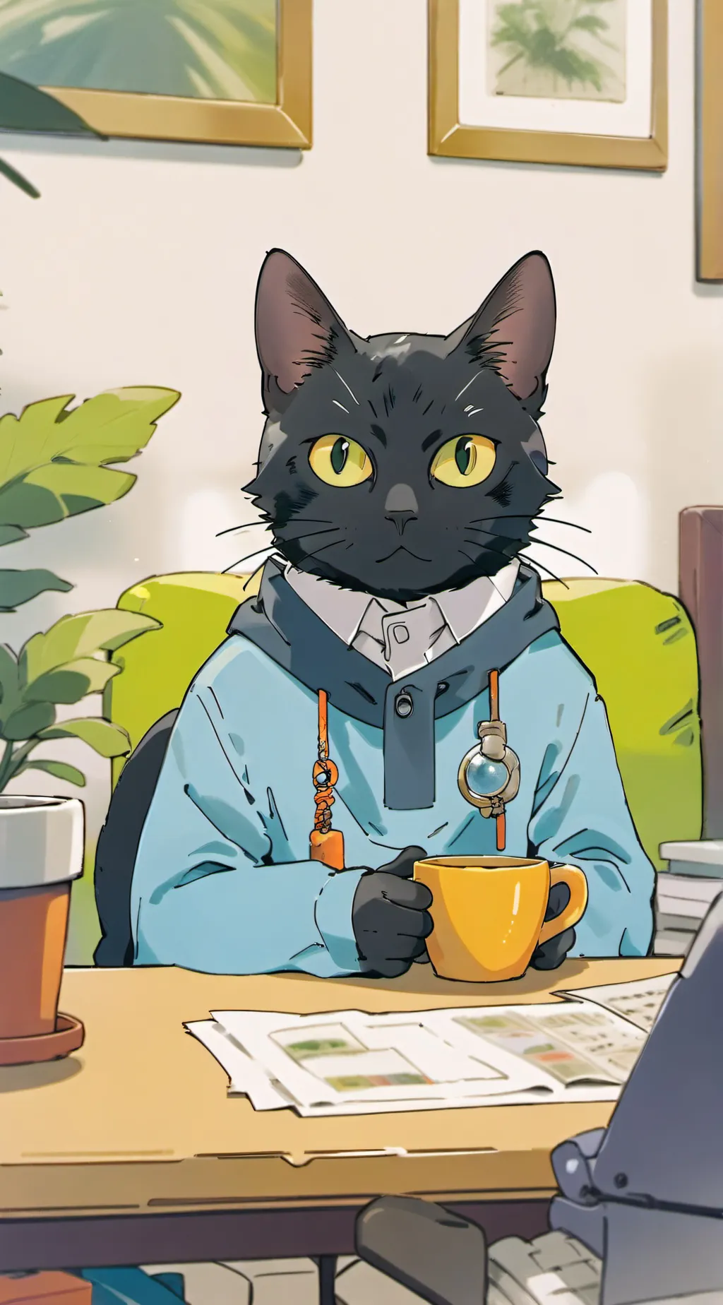 ai character: mittens background