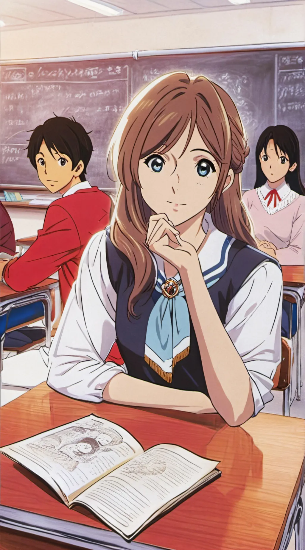 ai character: Showa background