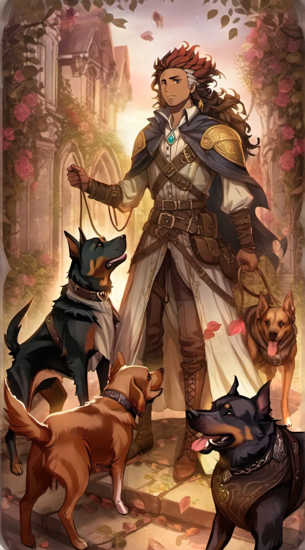ai character: Dog king  background