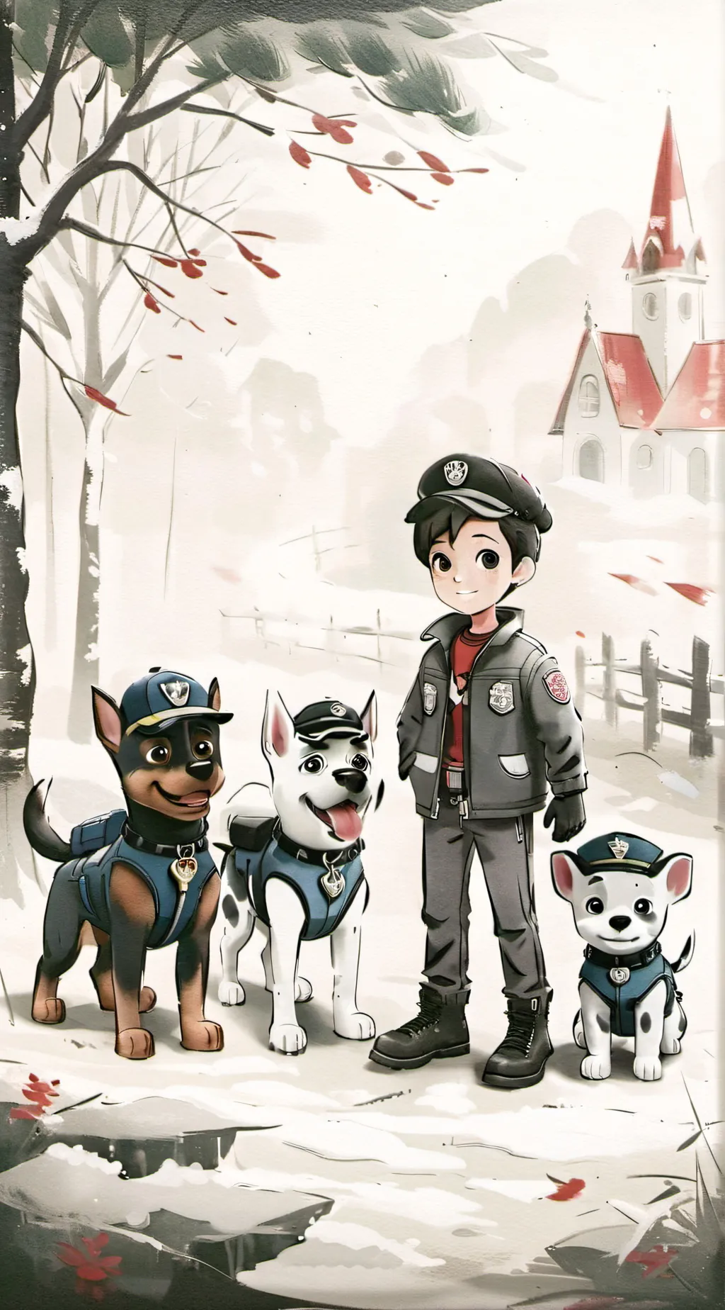 ai character: paw patrol  background