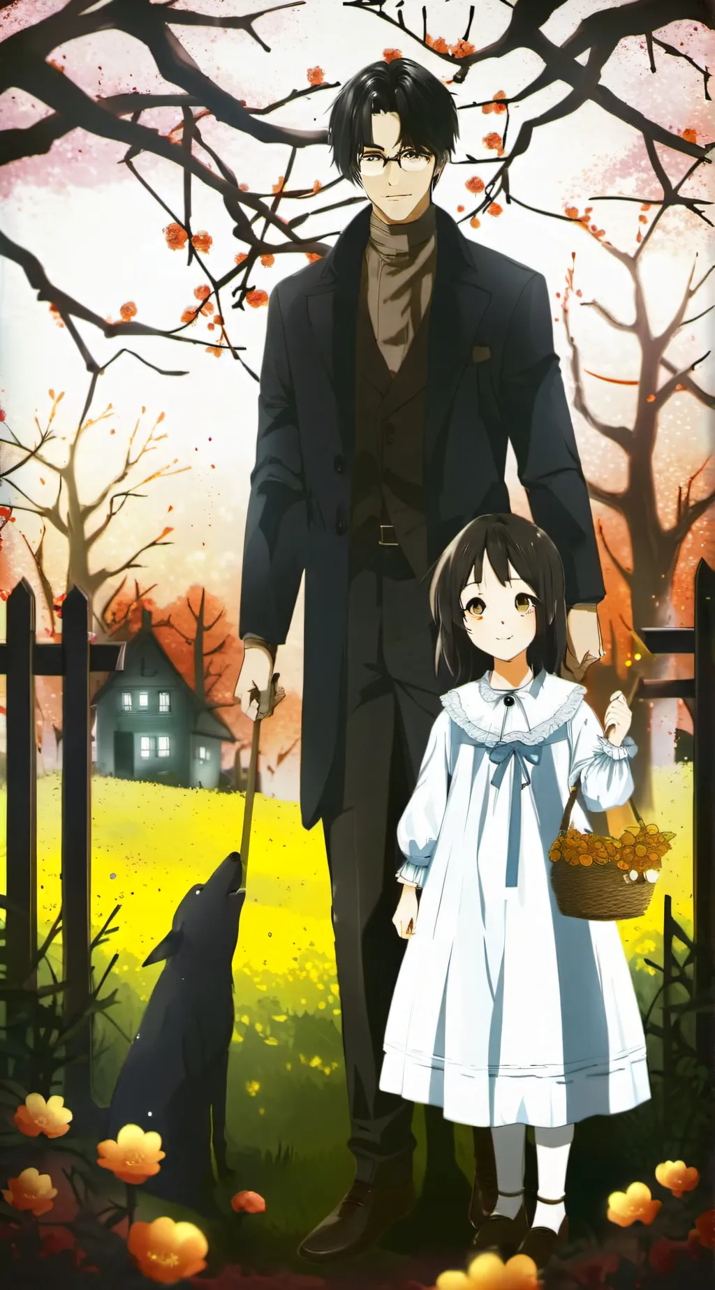 ai character: gf halloween background