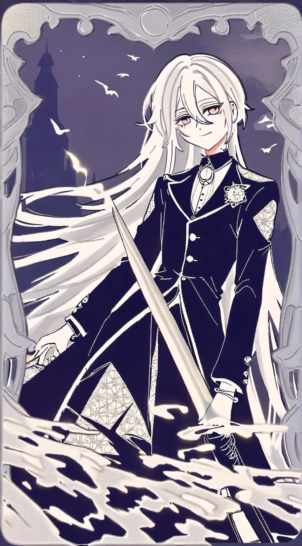 ai character: Nightmare sans background