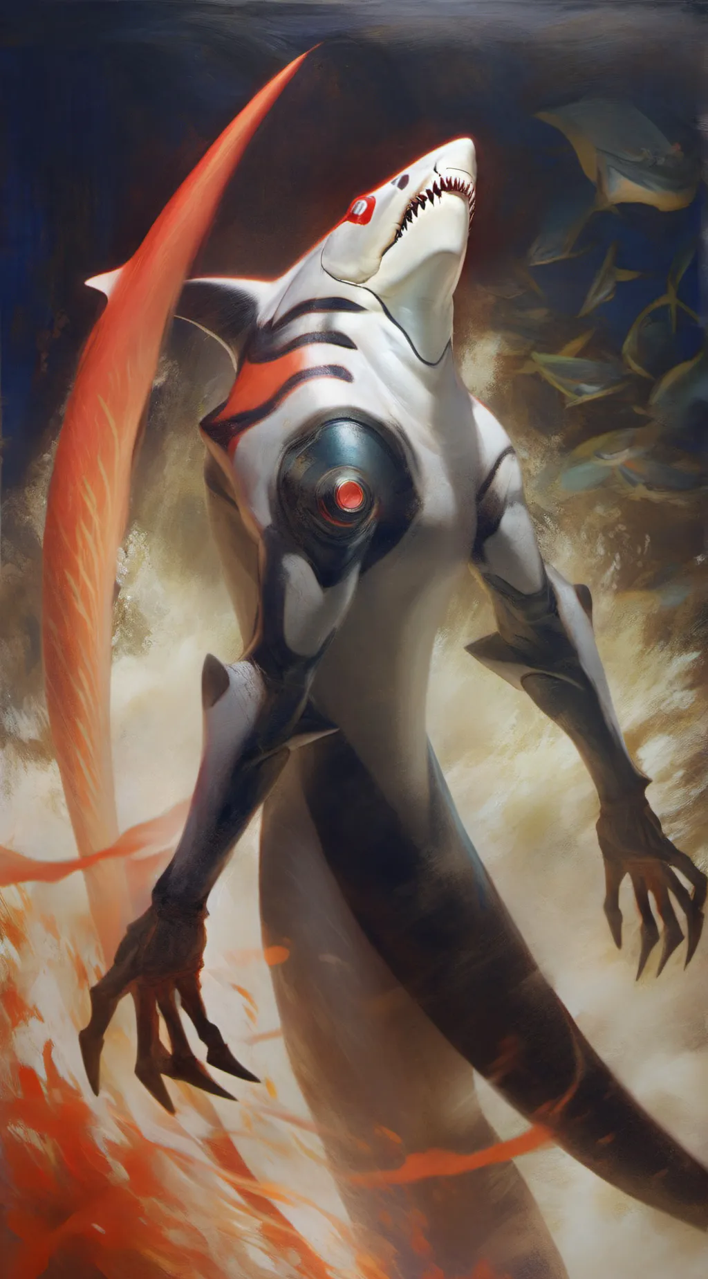 ai character: Fish background