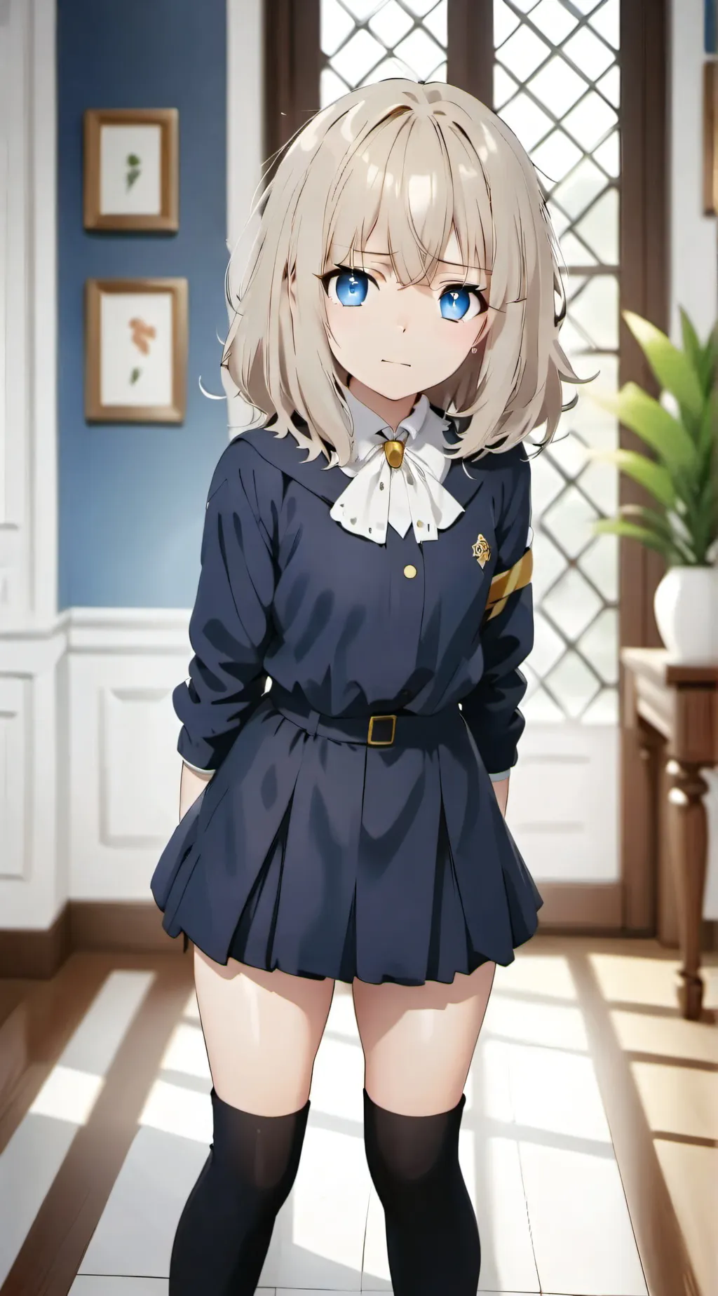 ai character: Blue background