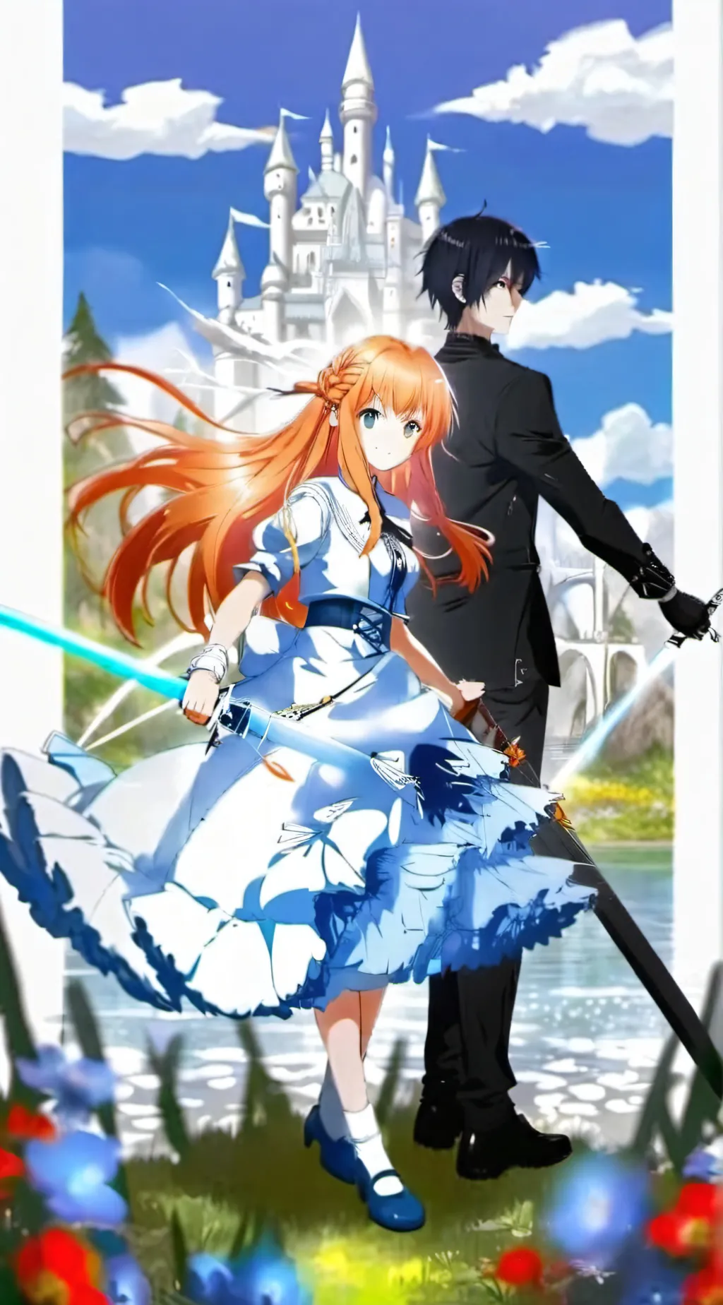 ai character: Kirito and Asuna background