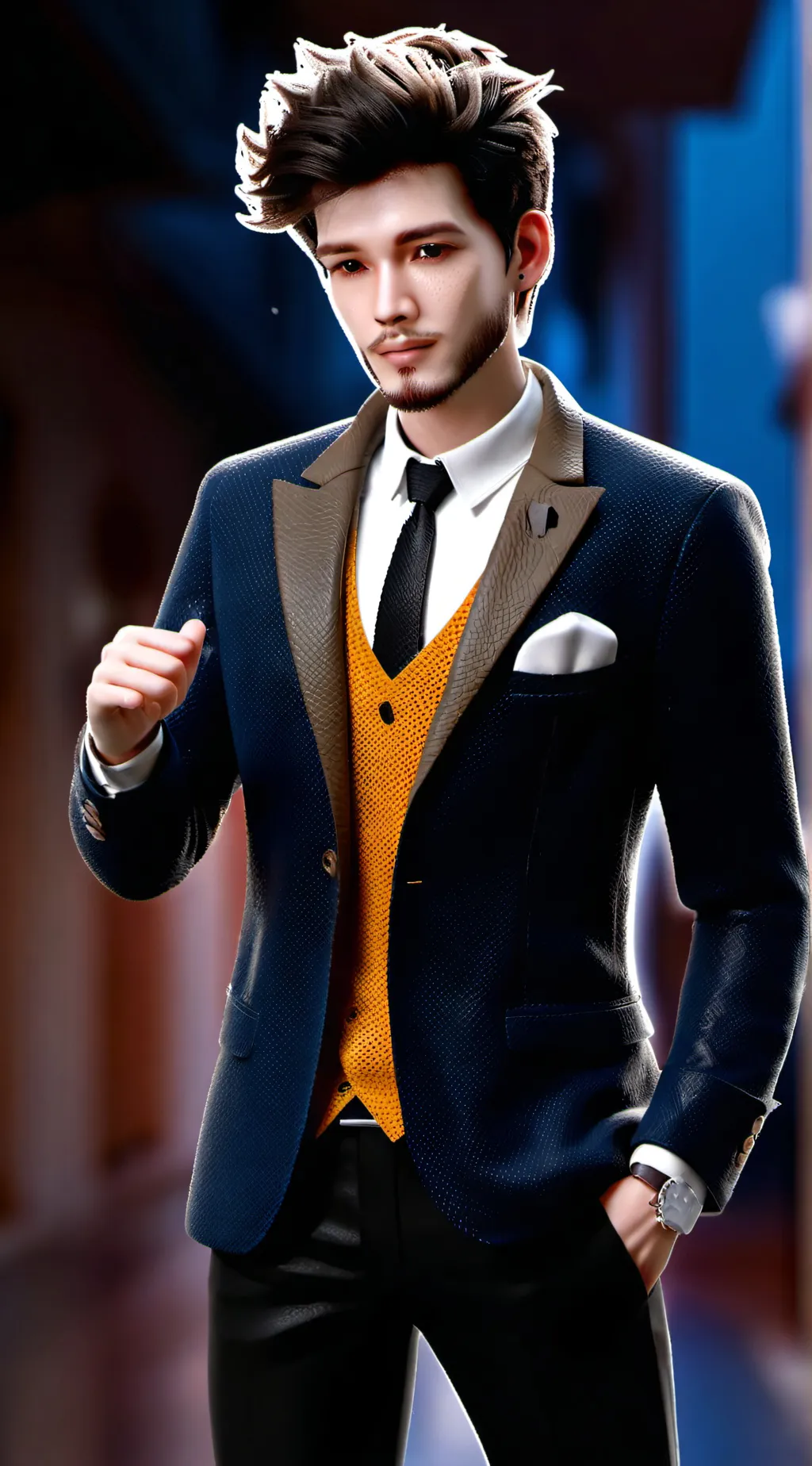 ai character: gay  background