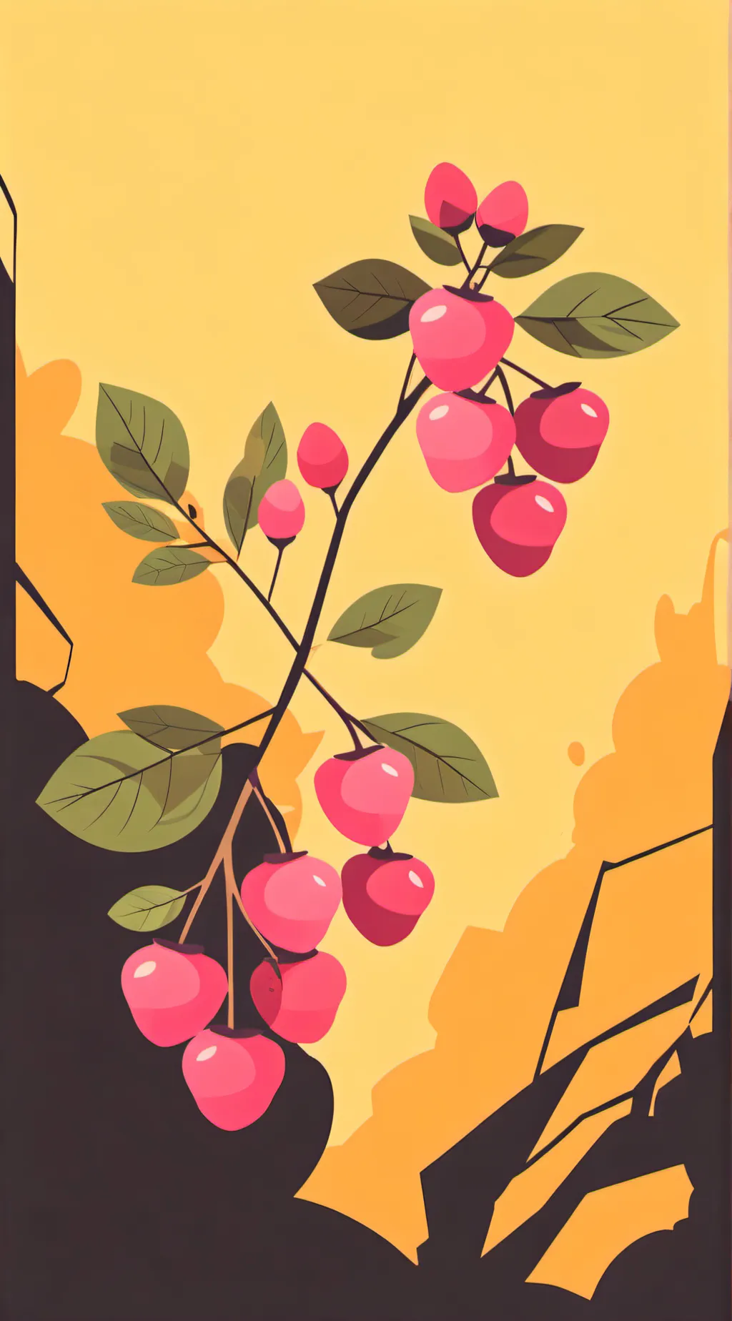 ai character: Big Pink Berries background