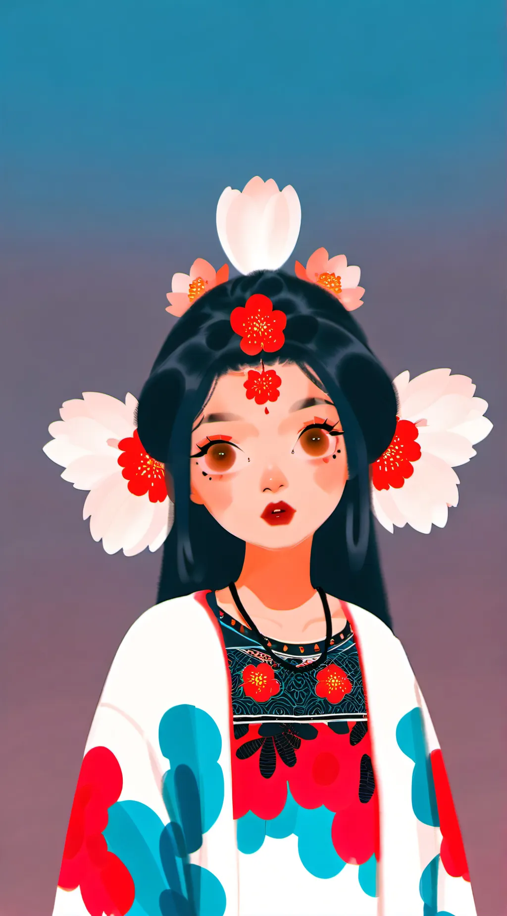 ai character: Secandary school! background