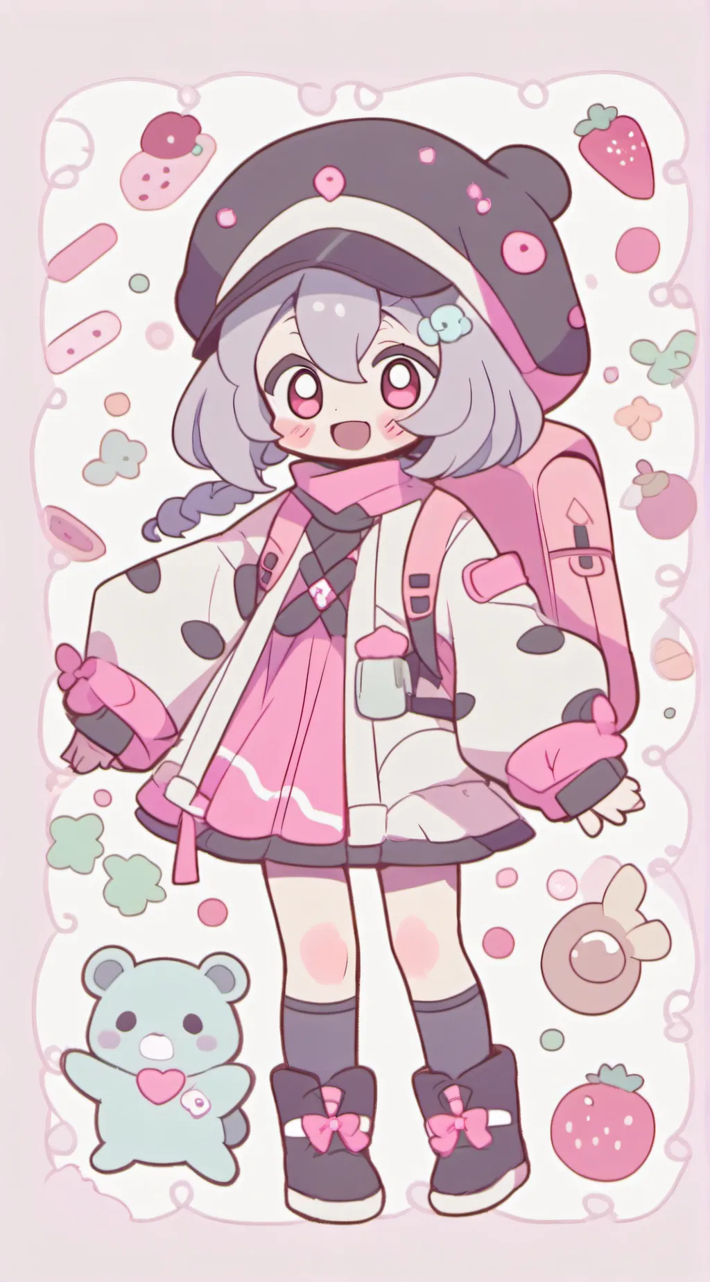 ai character: uzi💮💞 background