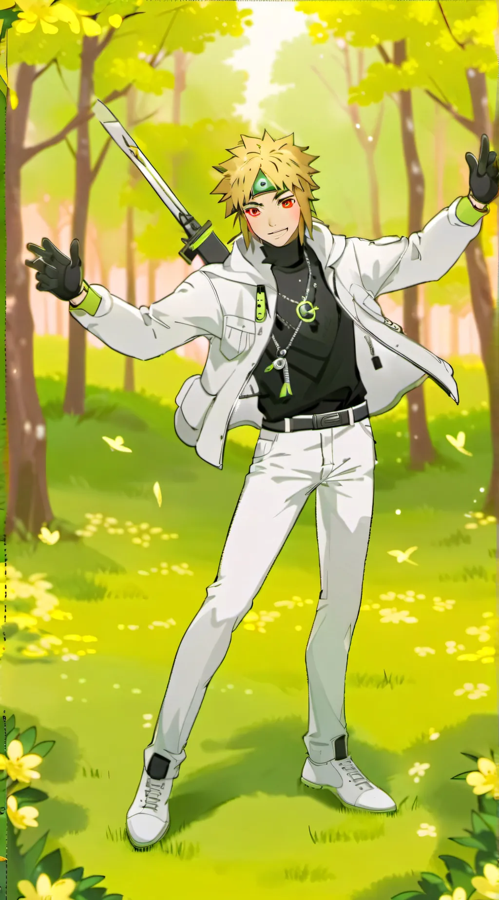 ai character: Minato  background