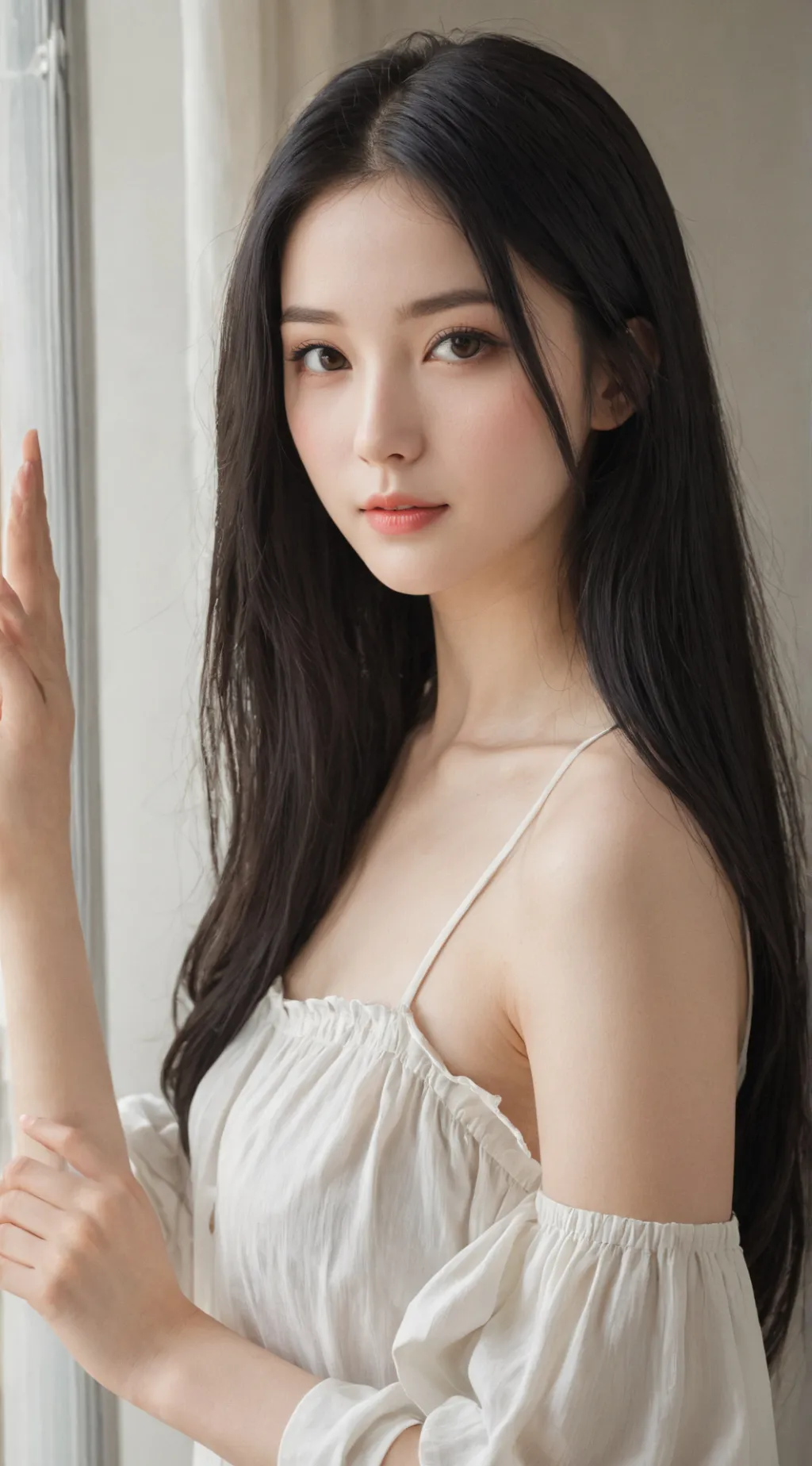 ai character: Michaela  background